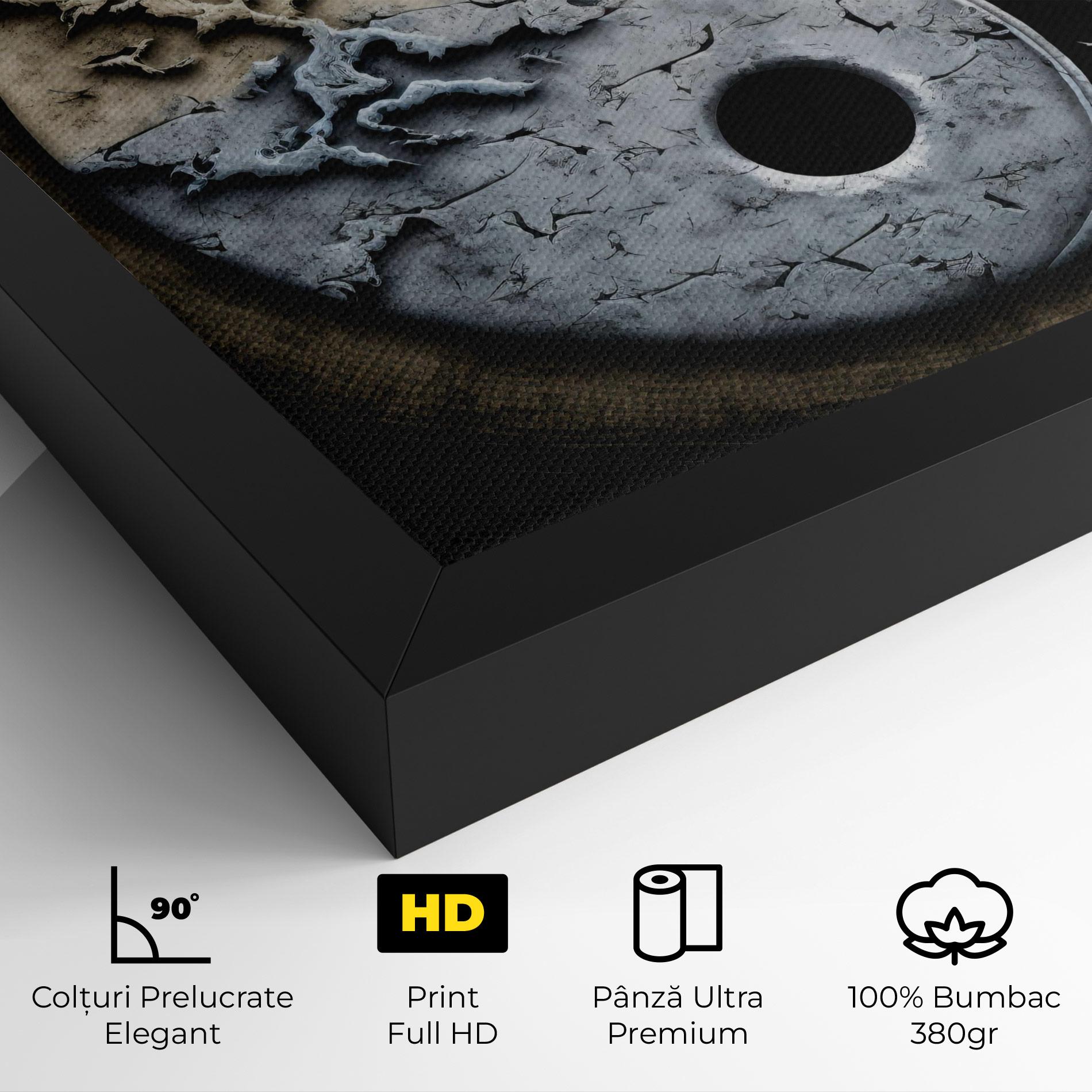 Tablou Canvas Vintage Yinyang mockup 4