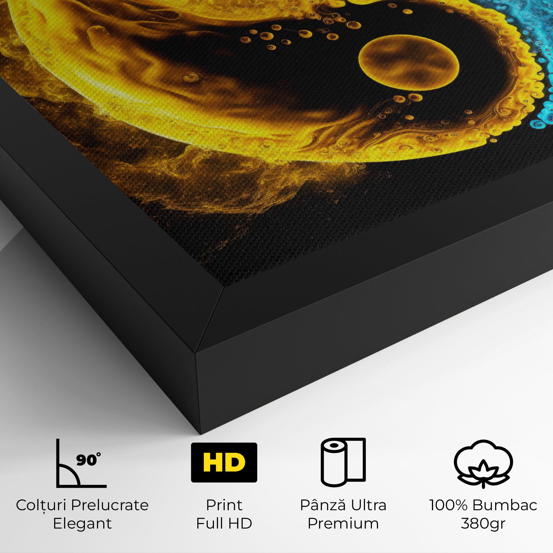 Tablou Canvas Yellow Blue Yinyang mockup 4