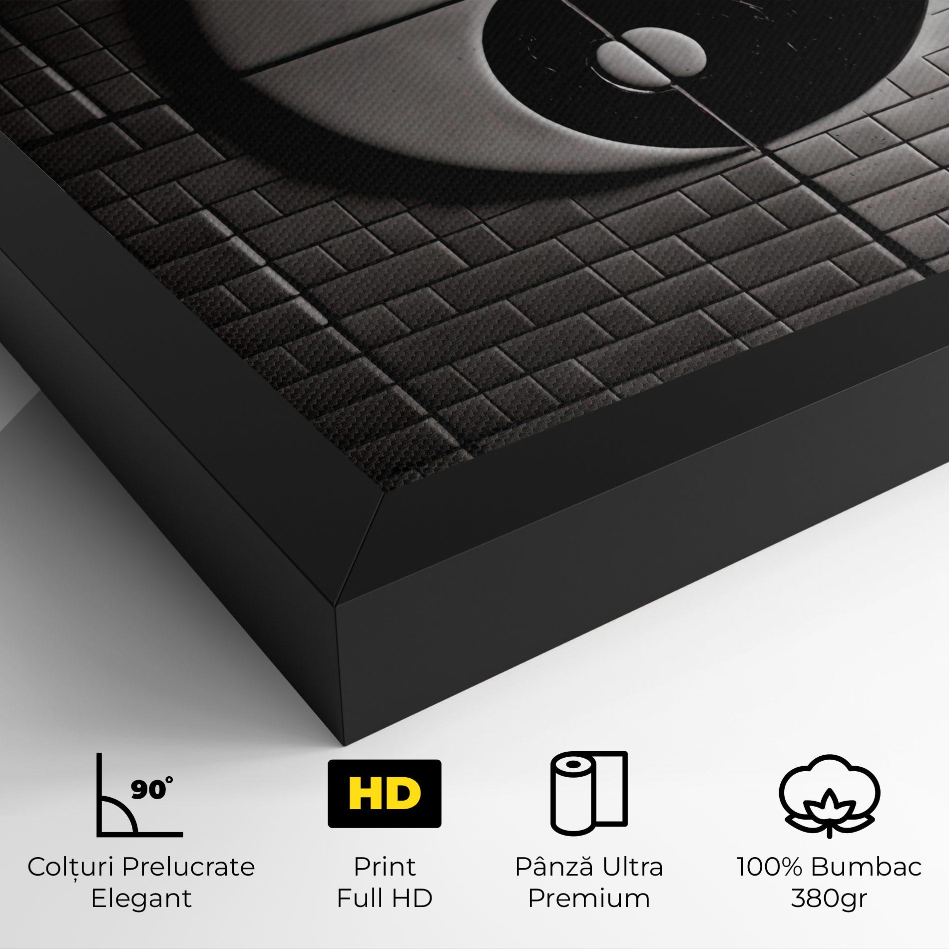 Tablou Canvas Yinyang Tiles Wall mockup 4