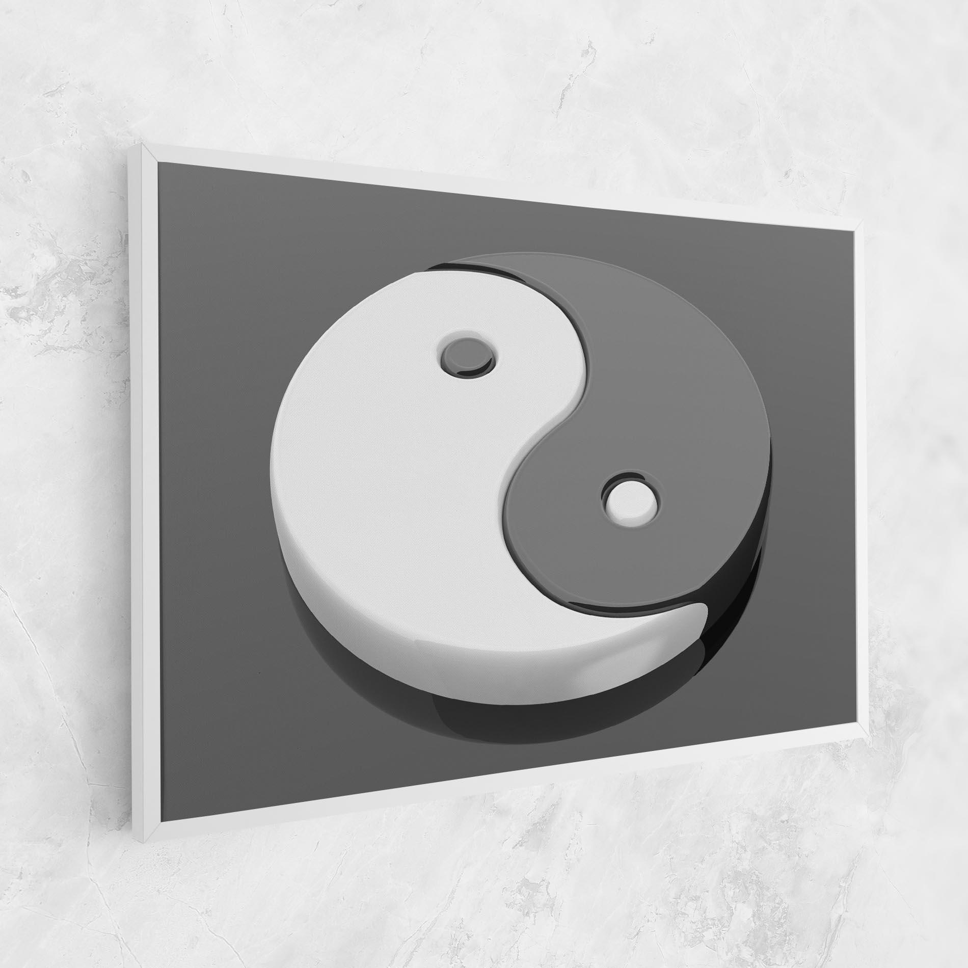 Tablou Canvas 3d Yinyang mockup 1
