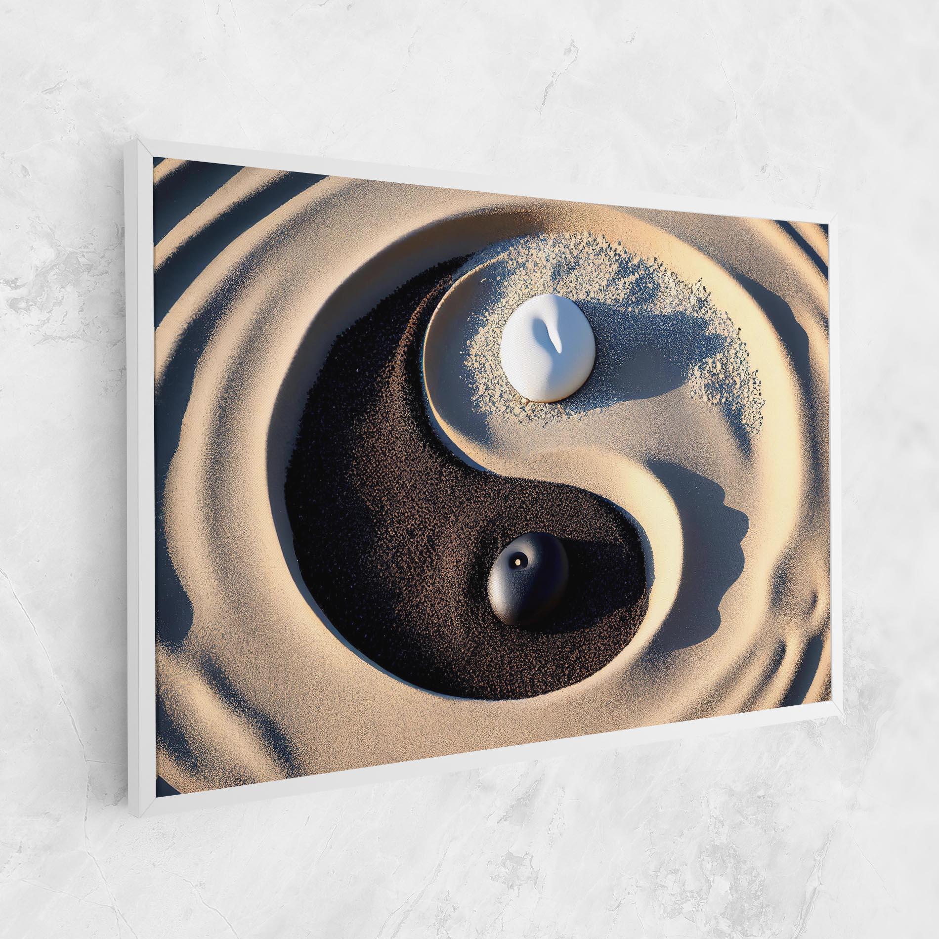 Tablou Canvas Black Sand Yinyang mockup 1