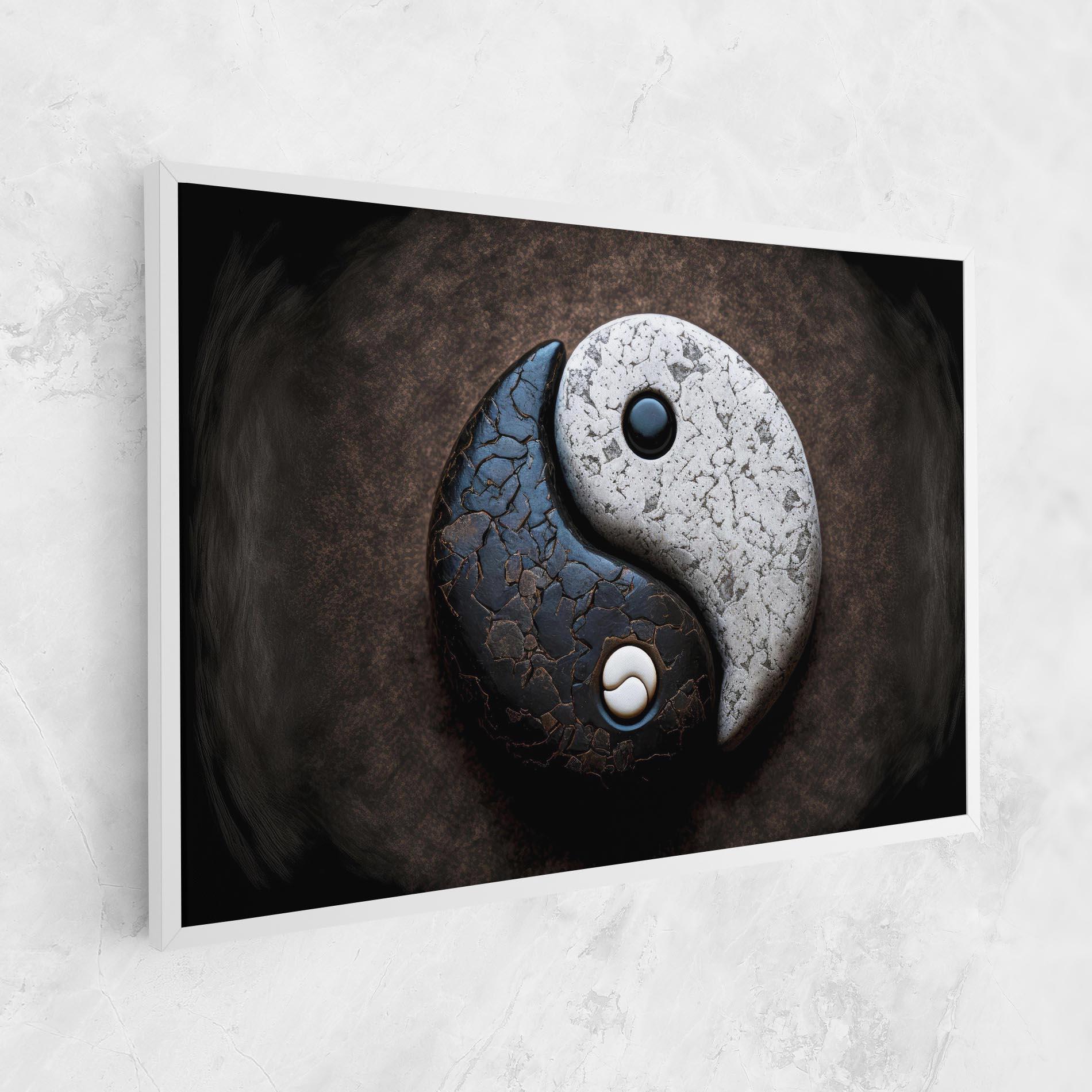 Tablou Canvas Black Stone Yinyang mockup 1