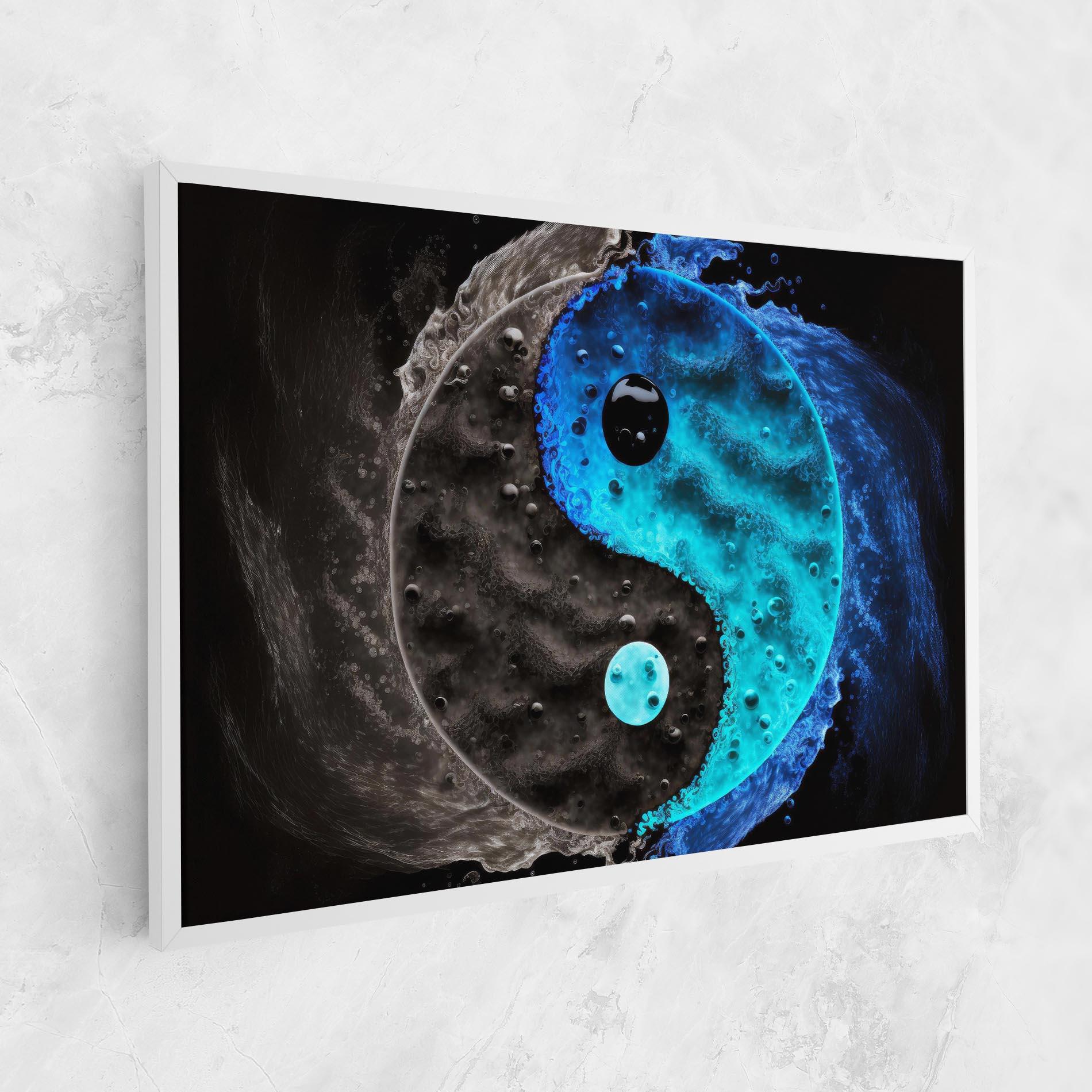 Tablou Canvas Blue Water Yinyang mockup 1