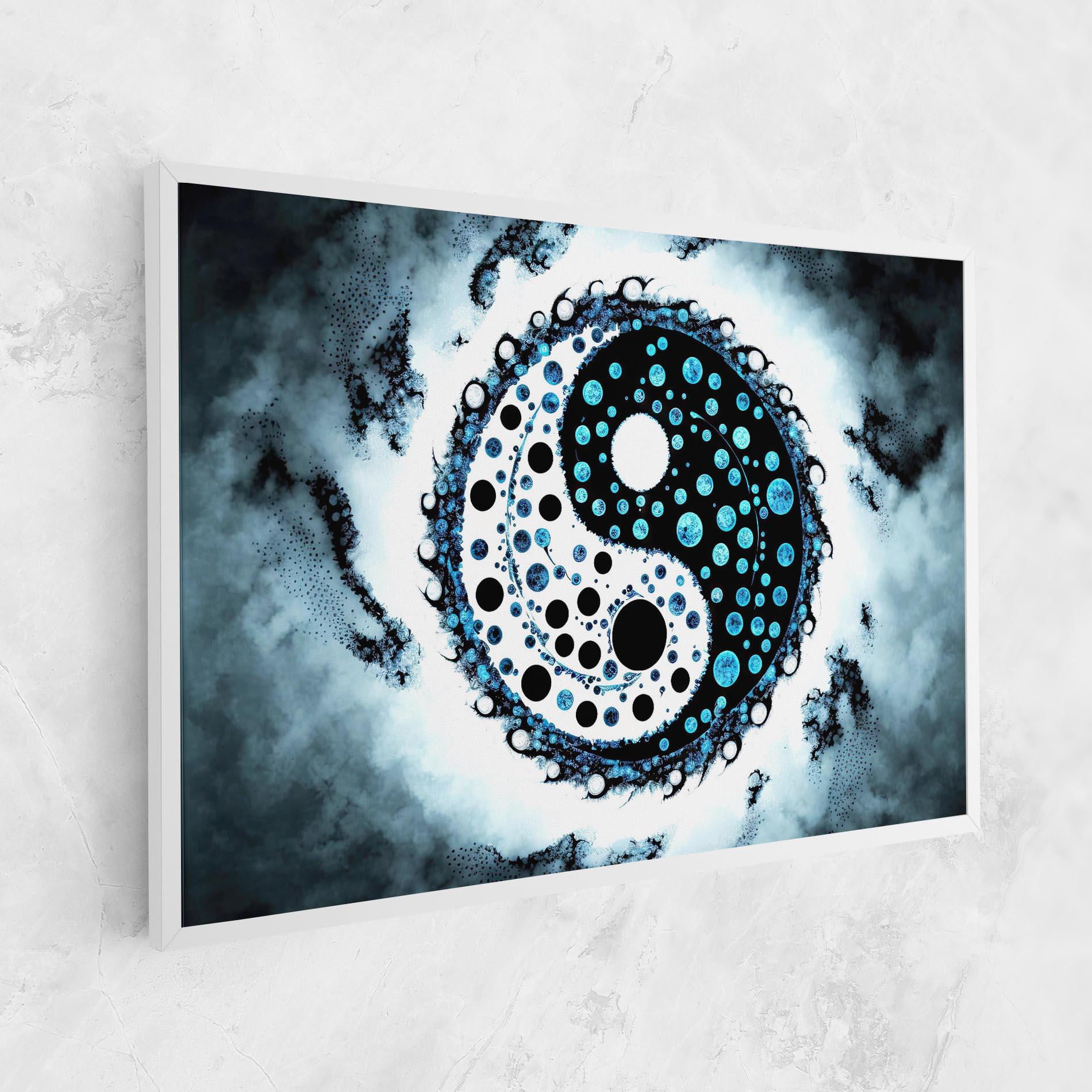 Tablou Canvas Blue White Yinyang mockup 1