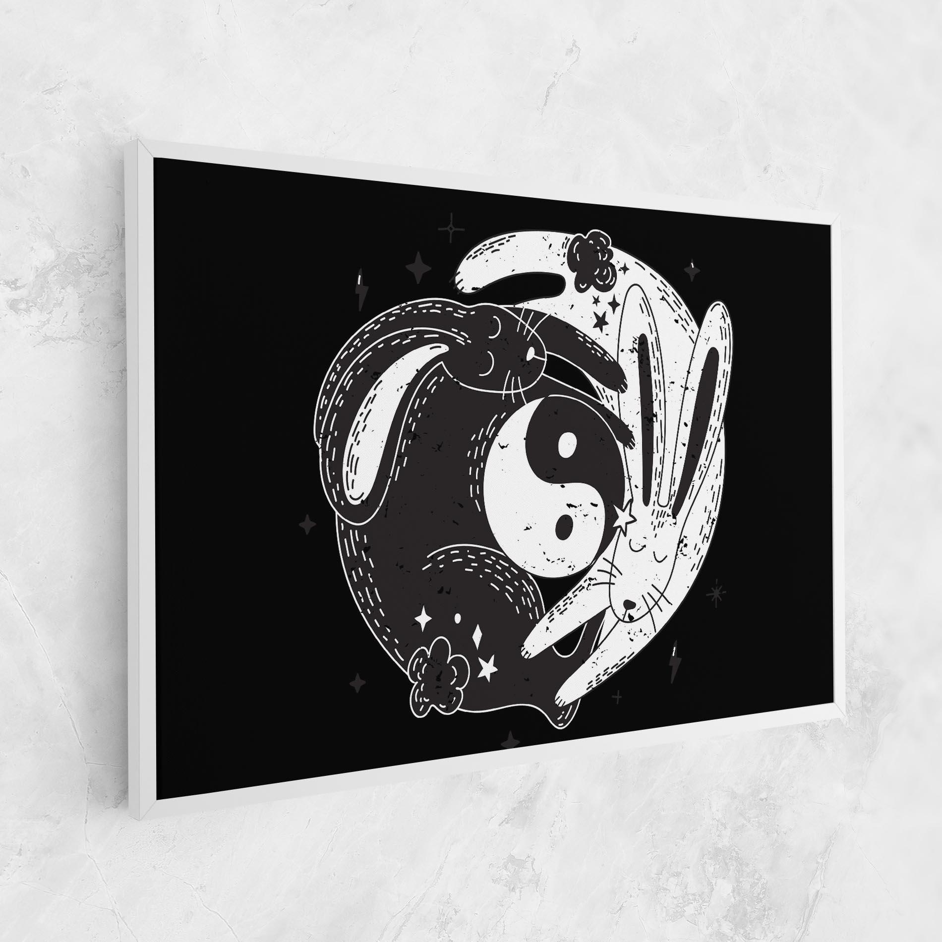 Tablou Canvas Bunny Yinyang mockup 1
