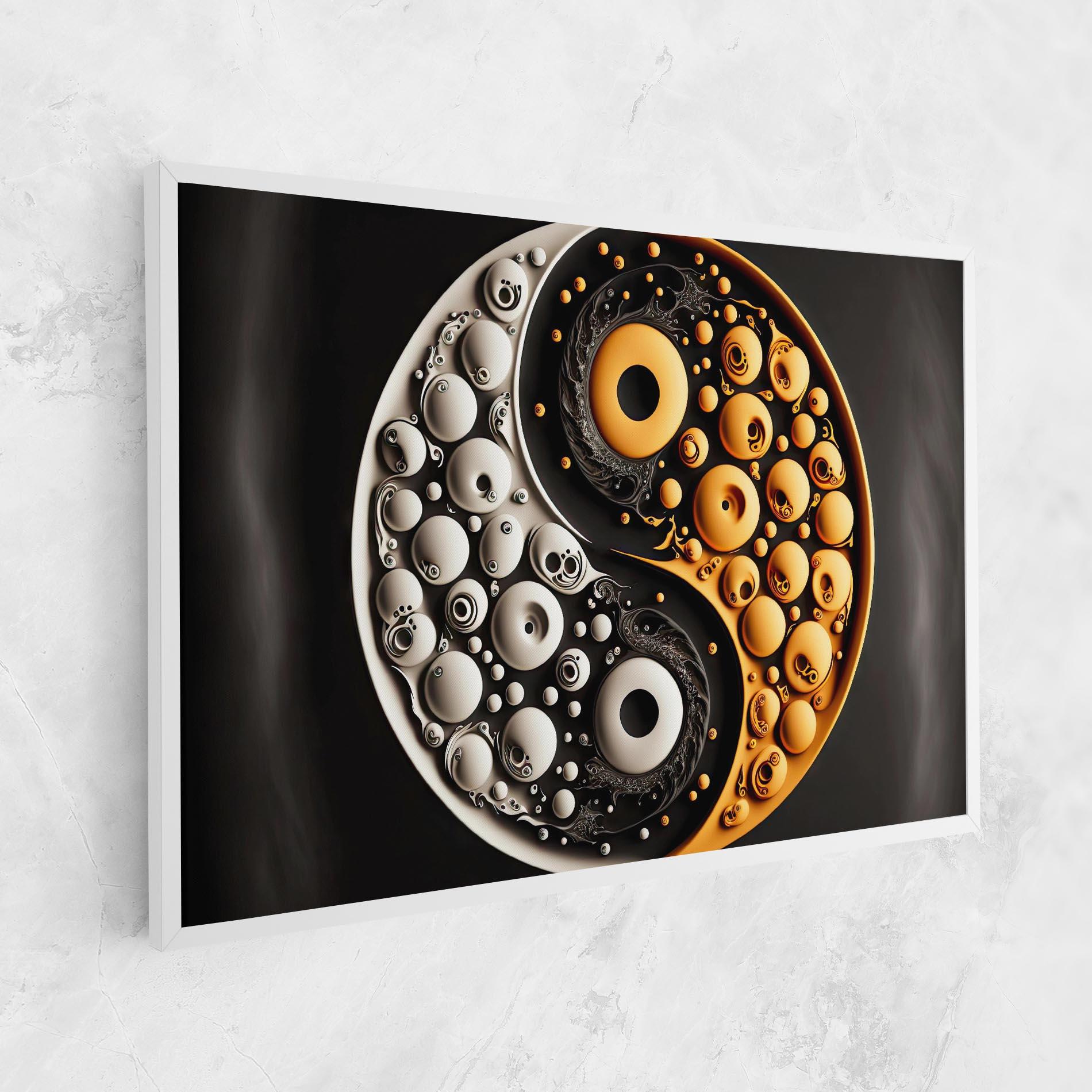 Tablou Canvas Cream Balls Yinyang mockup 1