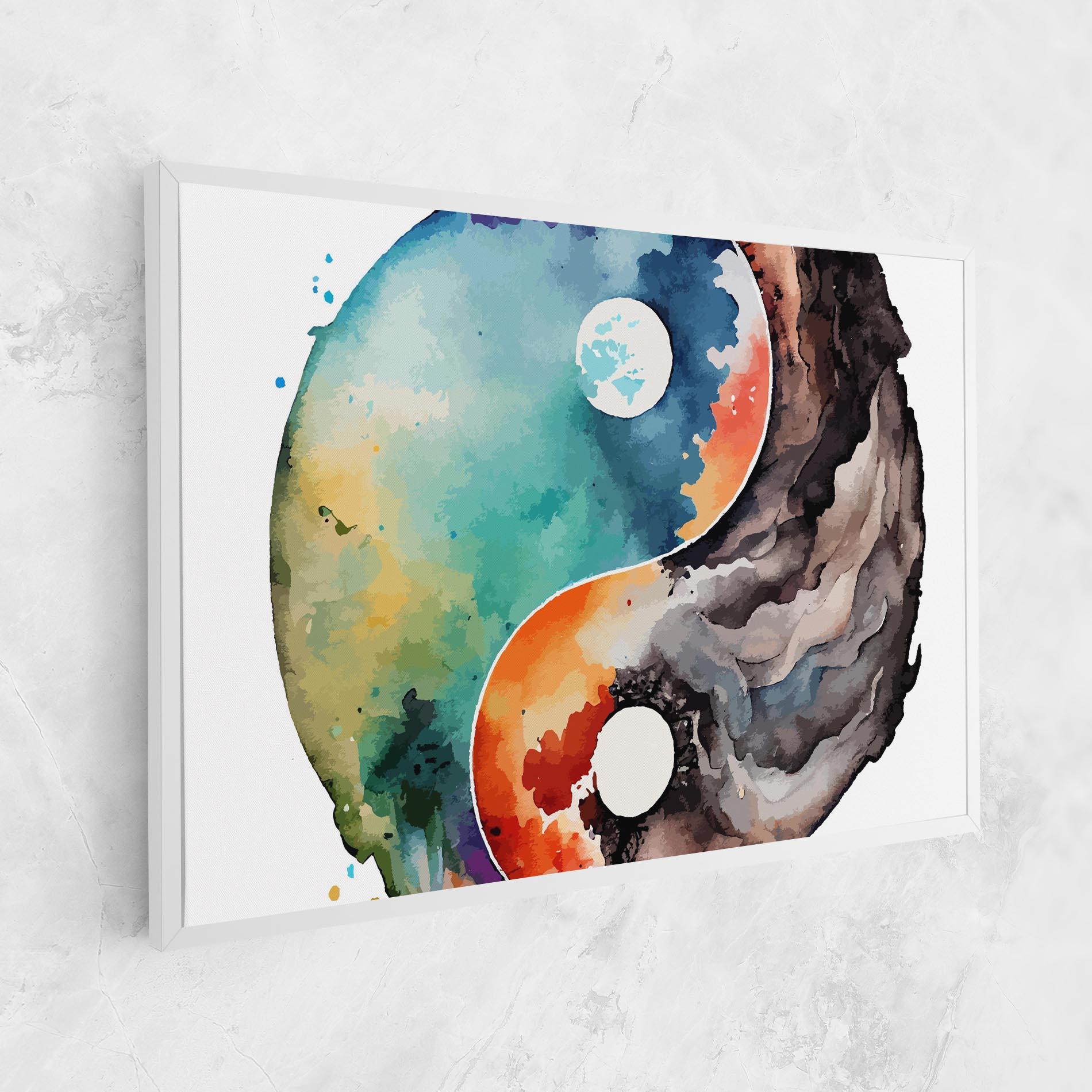 Tablou Canvas Earth Yinyang Art mockup 1
