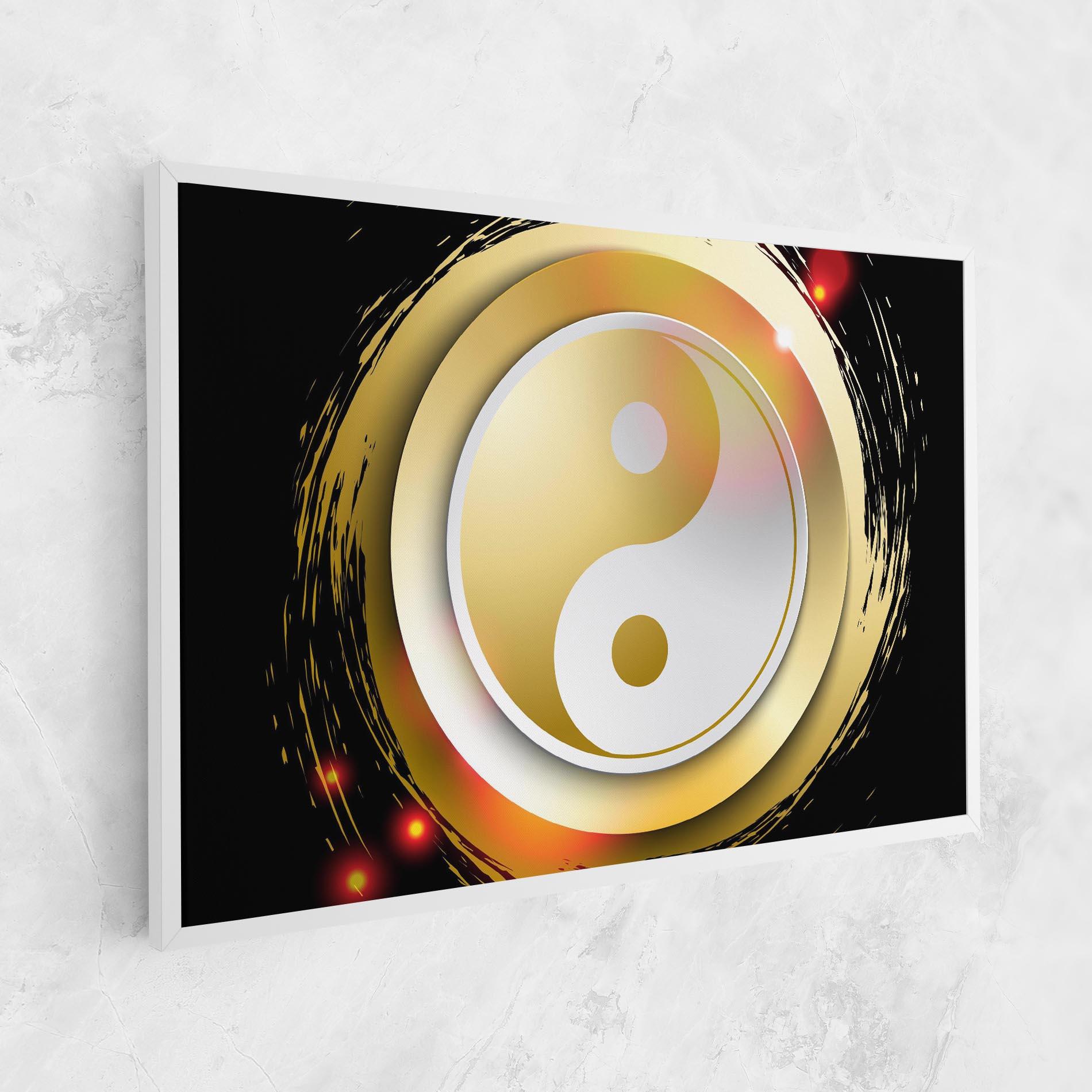 Tablou Canvas Gold Light Yinyang mockup 1