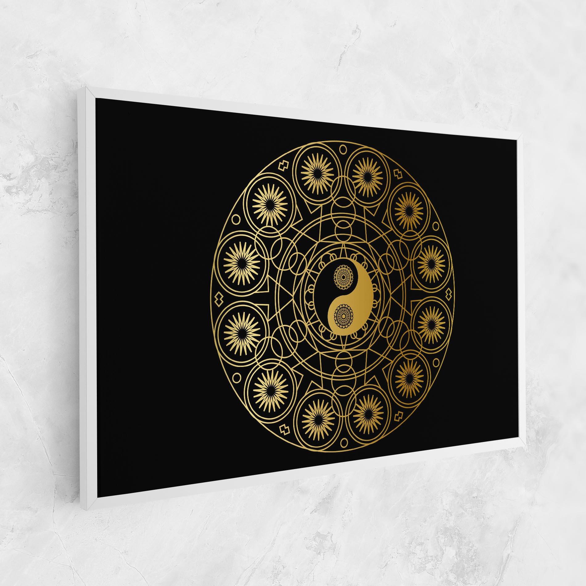 Tablou Canvas Gold Meditation Mandala mockup 1