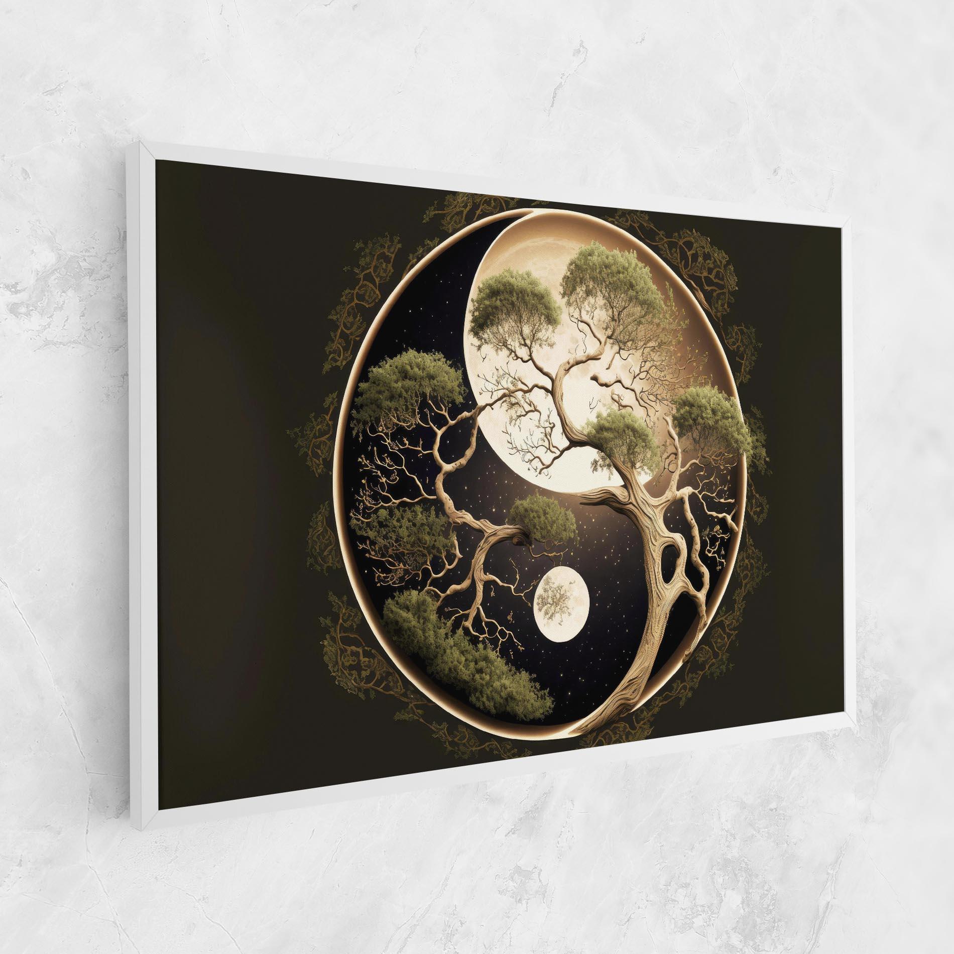 Tablou Canvas Green Tree Yinyang mockup 1