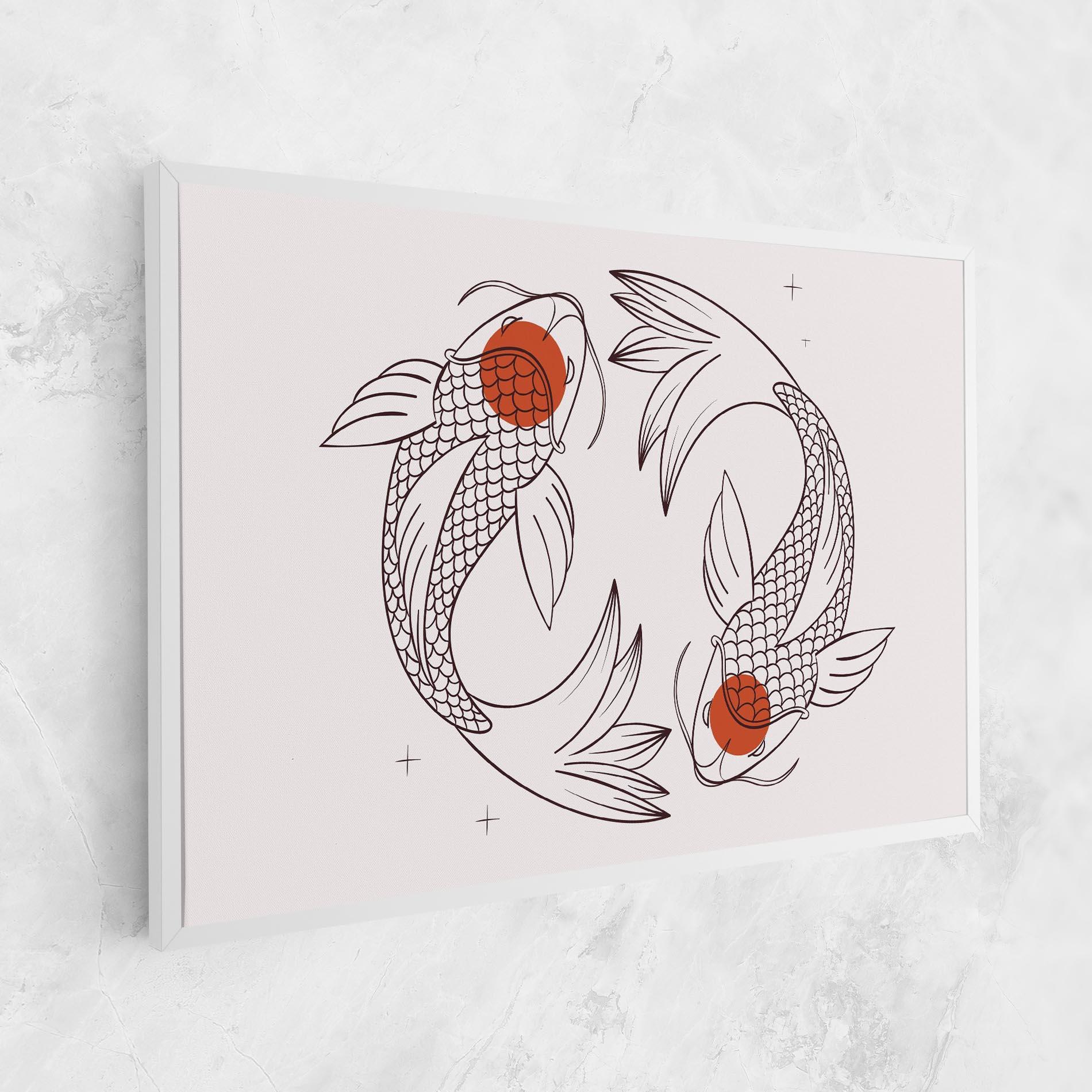 Tablou Canvas Koi Yinyang Art mockup 1