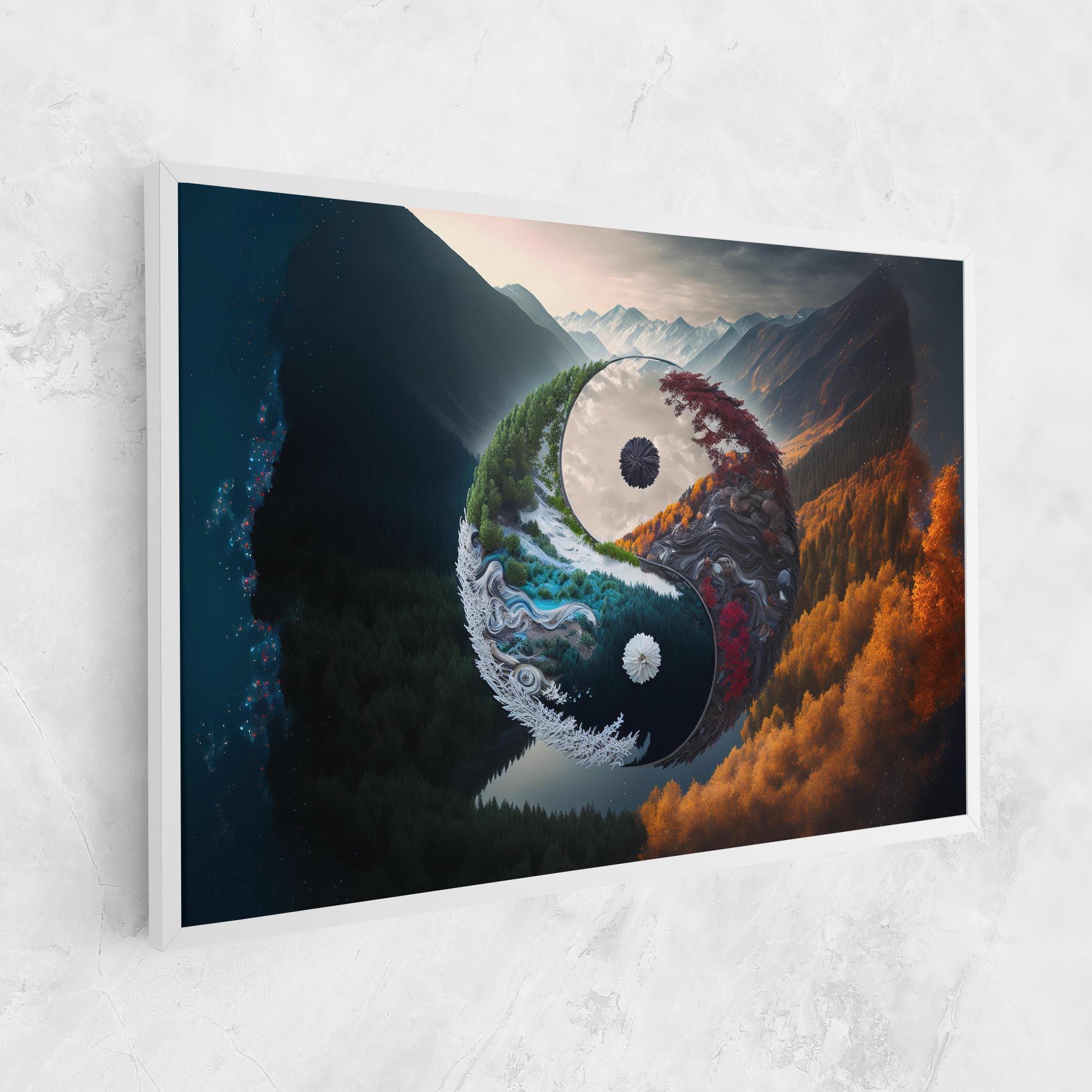 Tablou Canvas Mountain Yinyang mockup 1