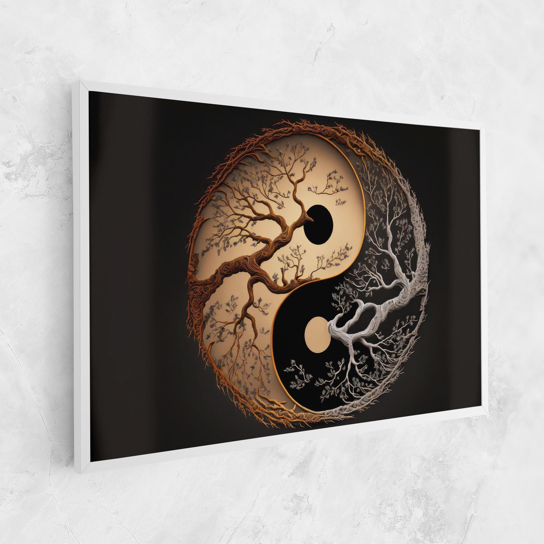 Tablou Canvas Old Tree Yinyang mockup 1
