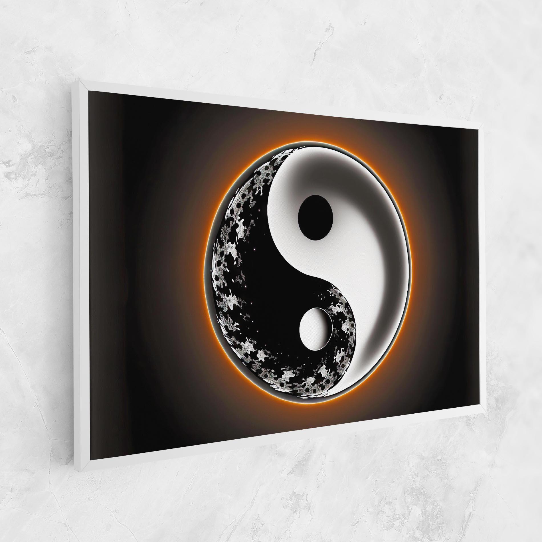 Tablou Canvas Purple Light Yinyang mockup 1