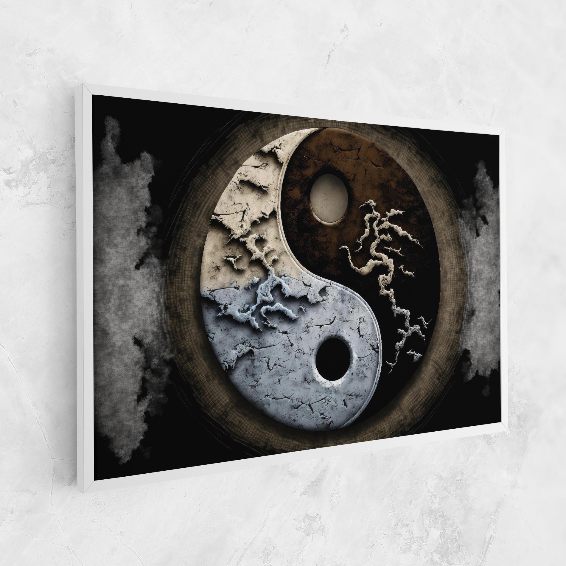 Tablou Canvas Vintage Yinyang mockup 1