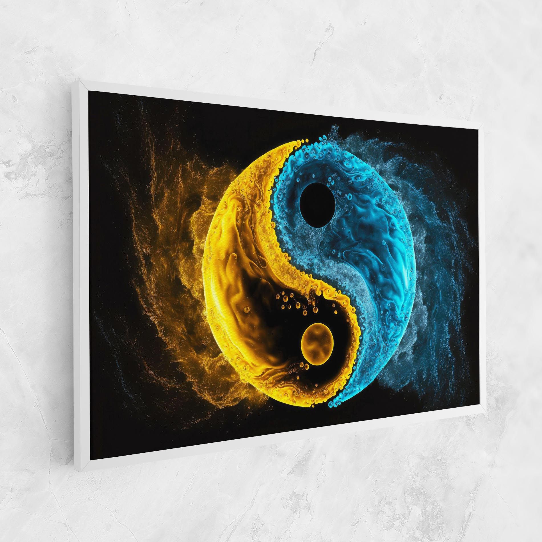 Yellow Blue Yinyang mockup 1