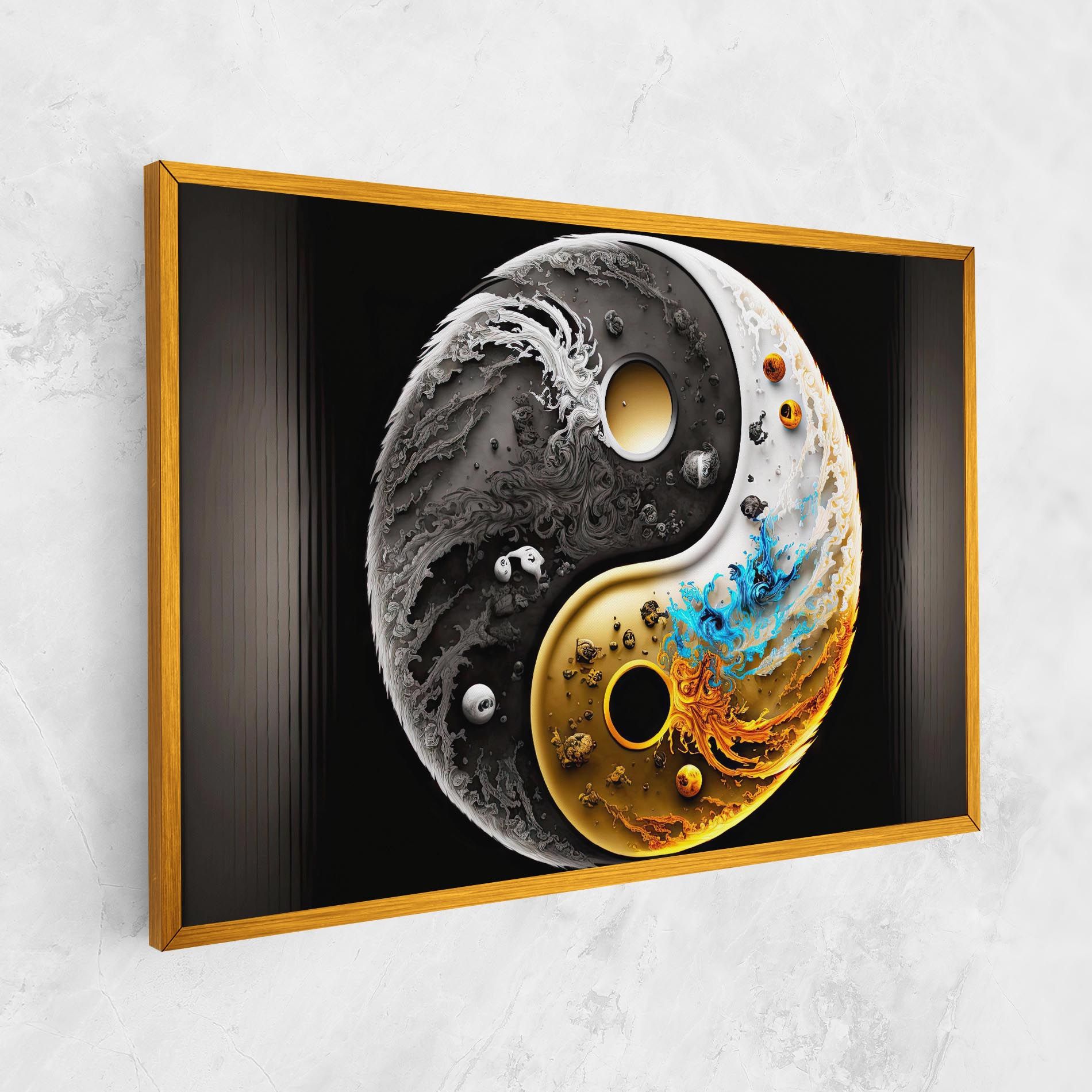Black Yellow Yinyang mockup 1