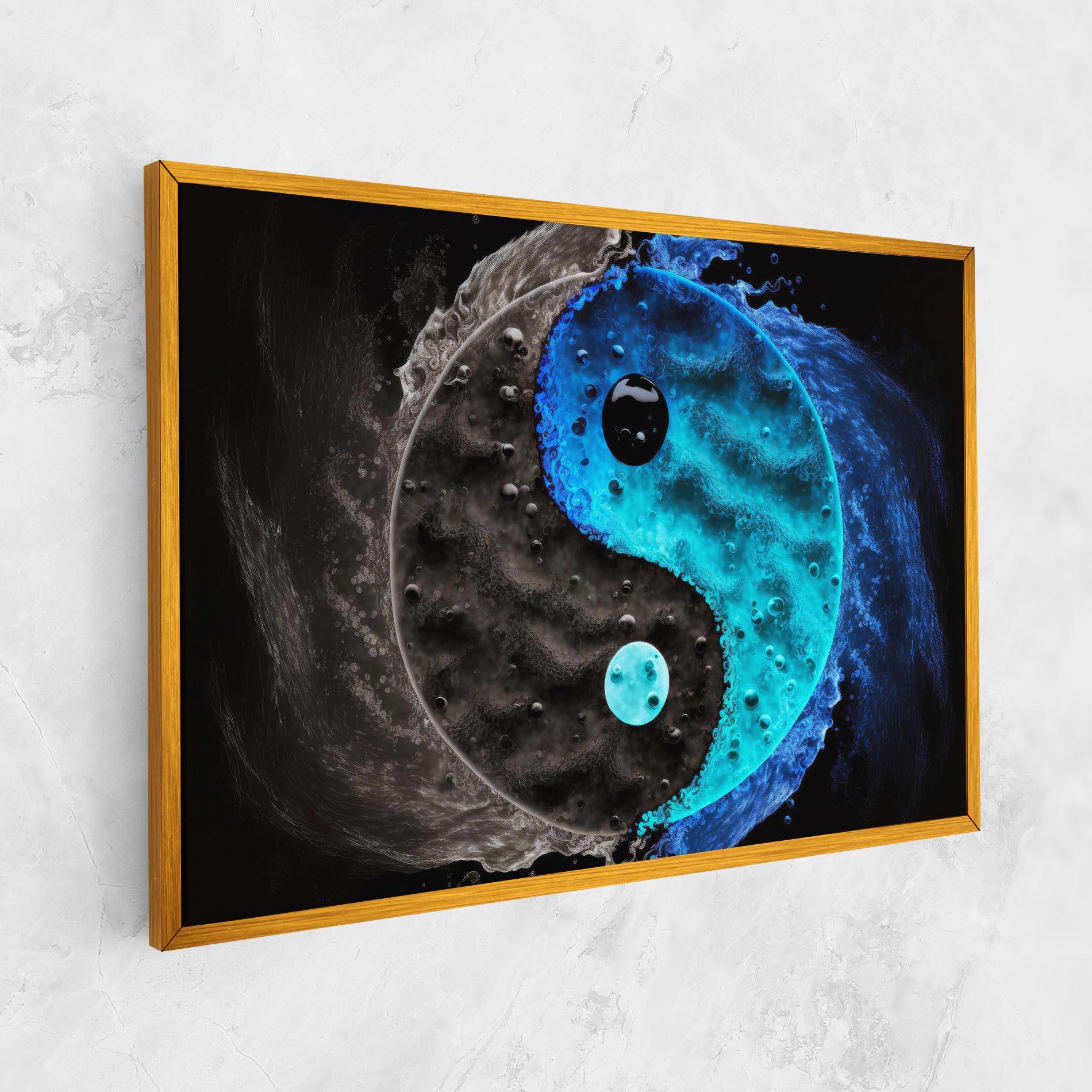 Tablou Canvas Blue Water Yinyang mockup 1