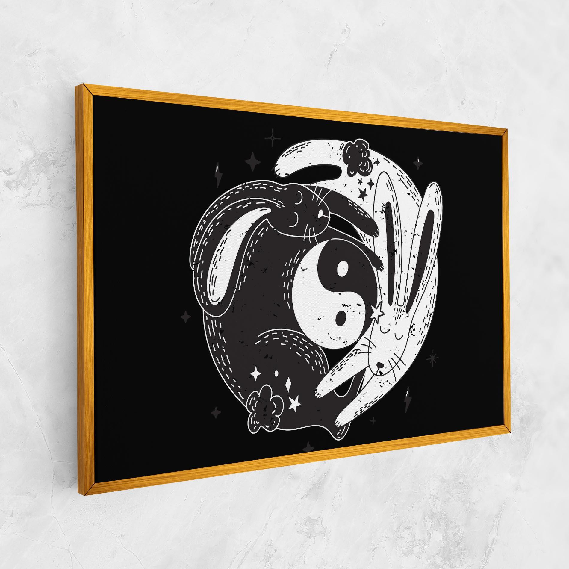 Tablou Canvas Bunny Yinyang mockup 1