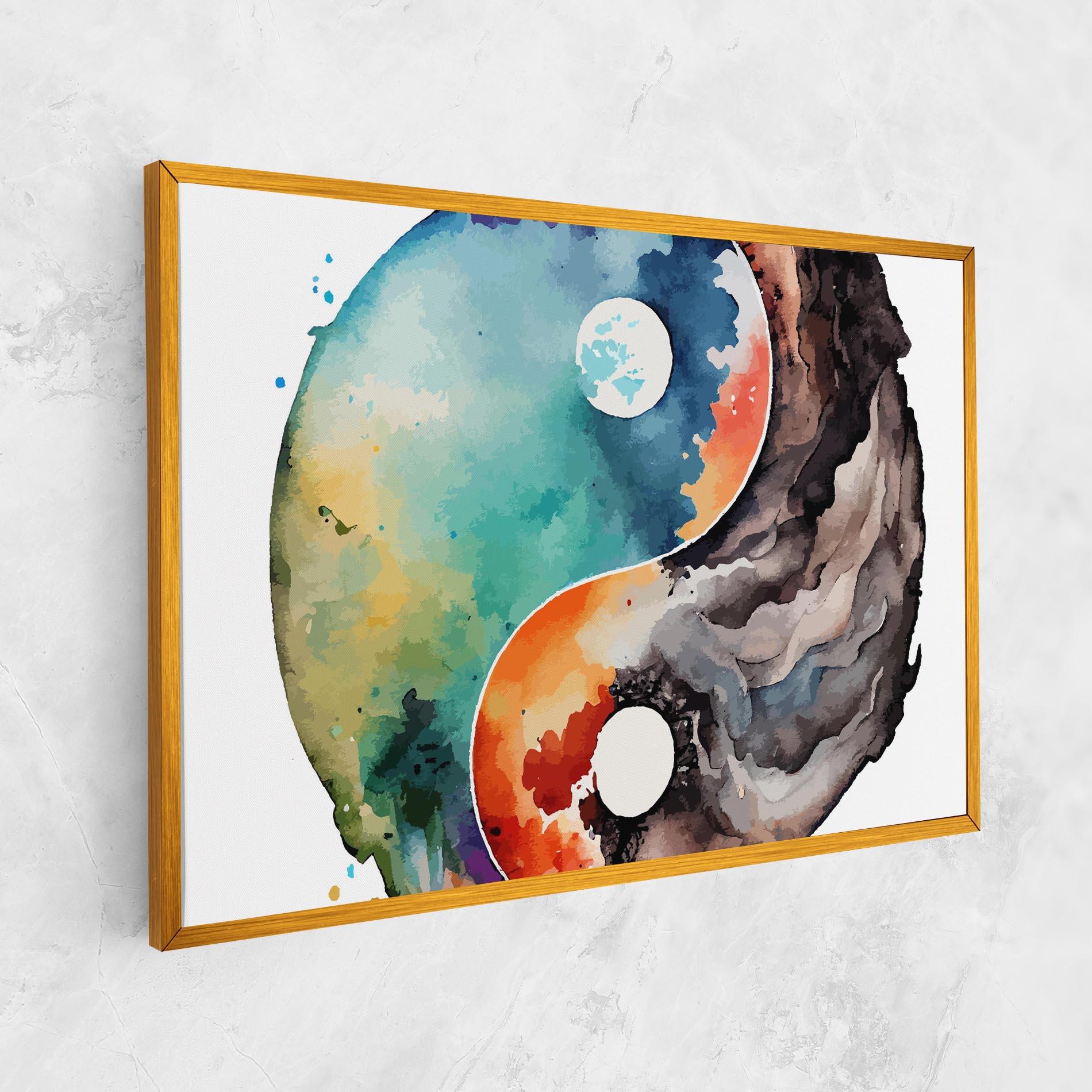 Tablou Canvas Earth Yinyang Art mockup 1