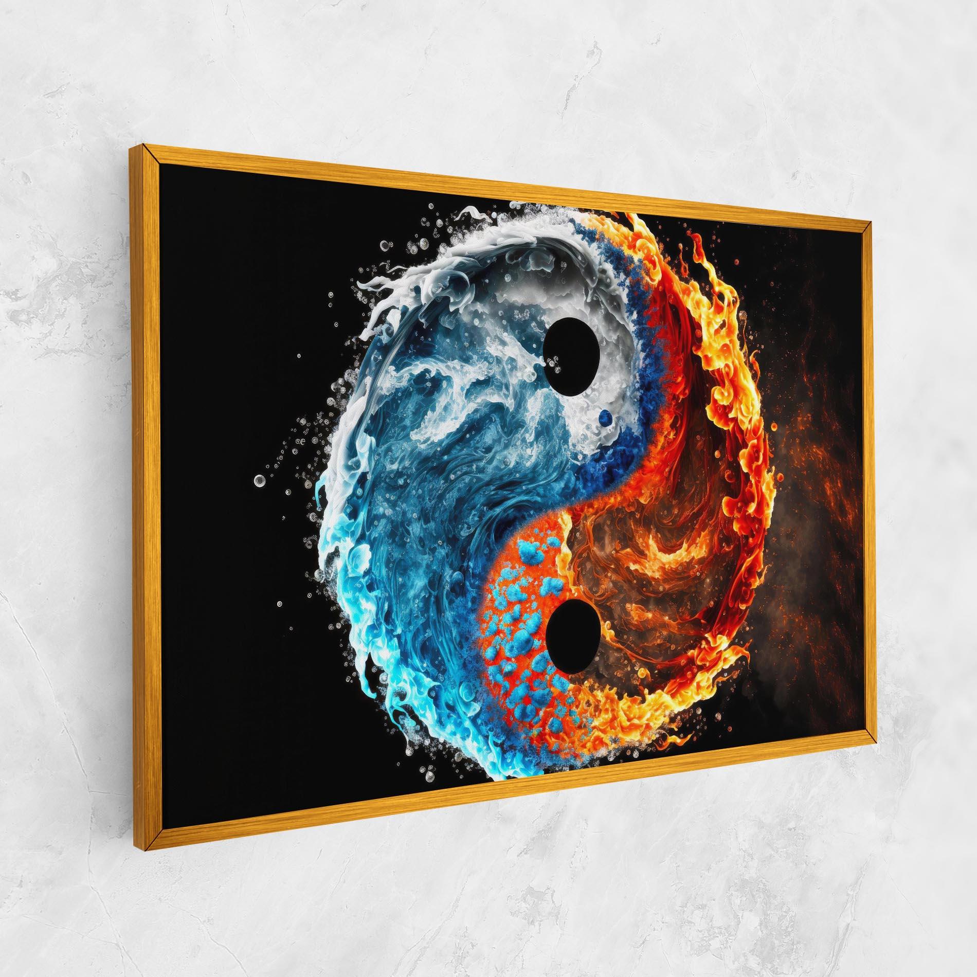 Tablou Canvas Fire Water Yin Yang mockup 1