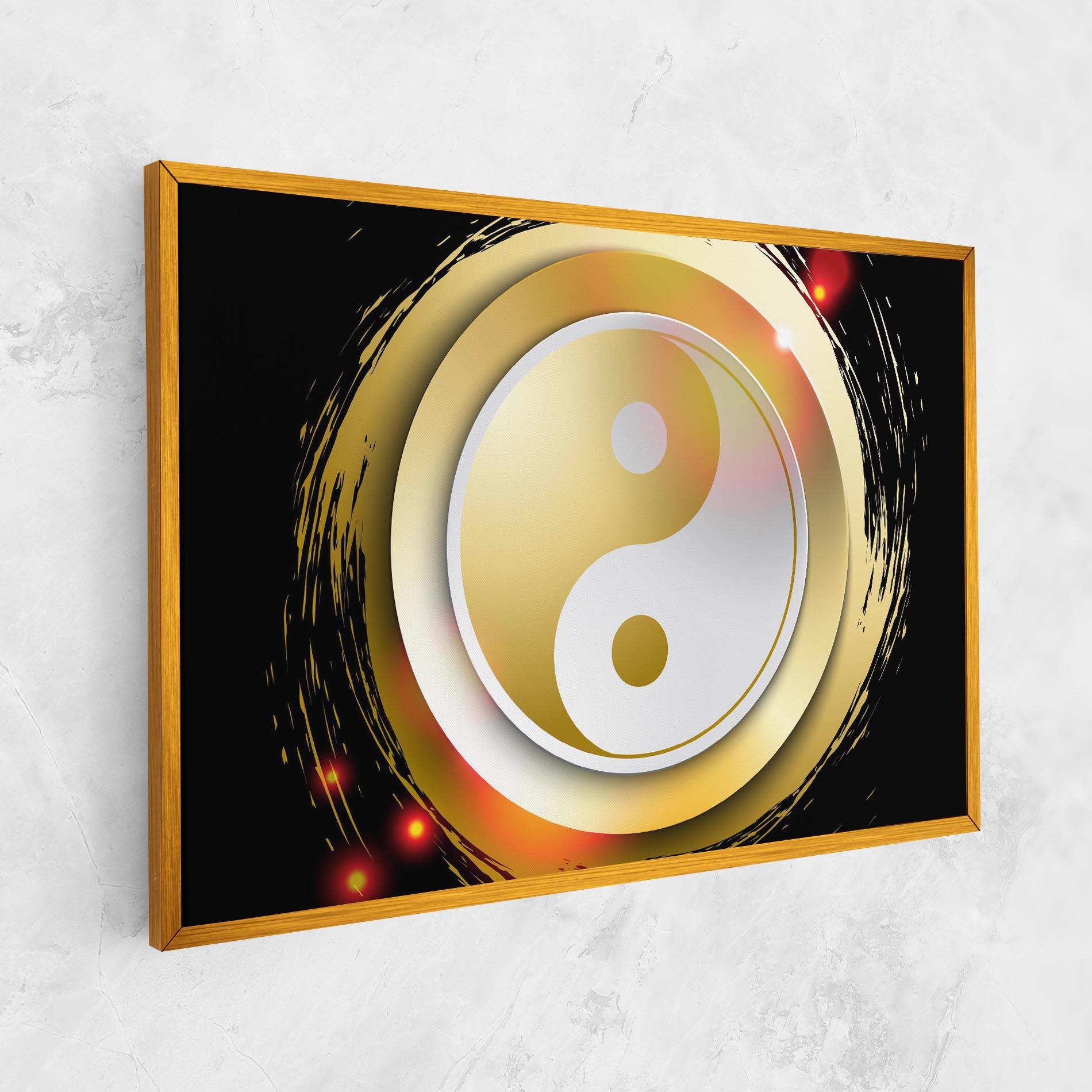 Tablou Canvas Gold Light Yinyang mockup 1