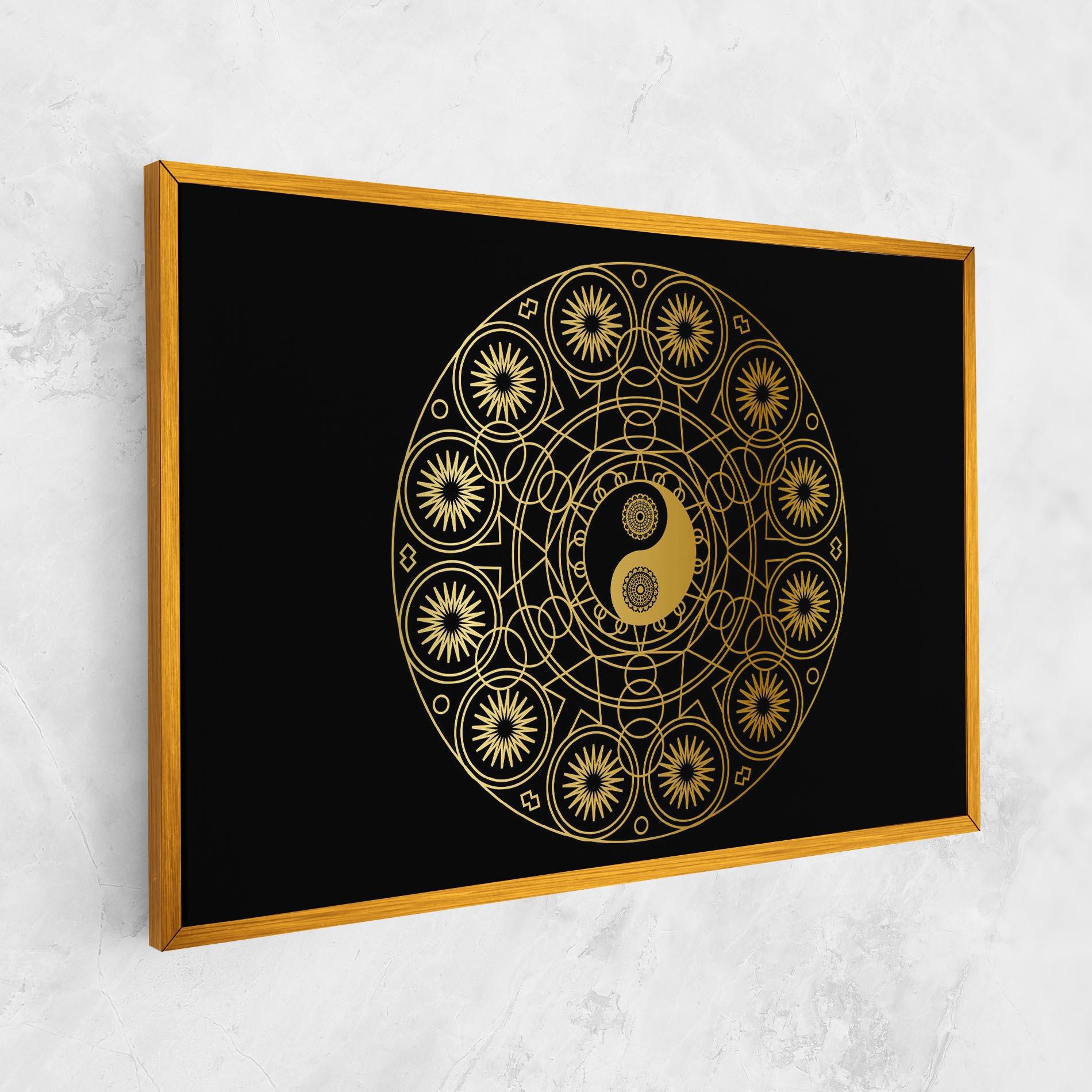 Tablou Canvas Gold Meditation Mandala mockup 1