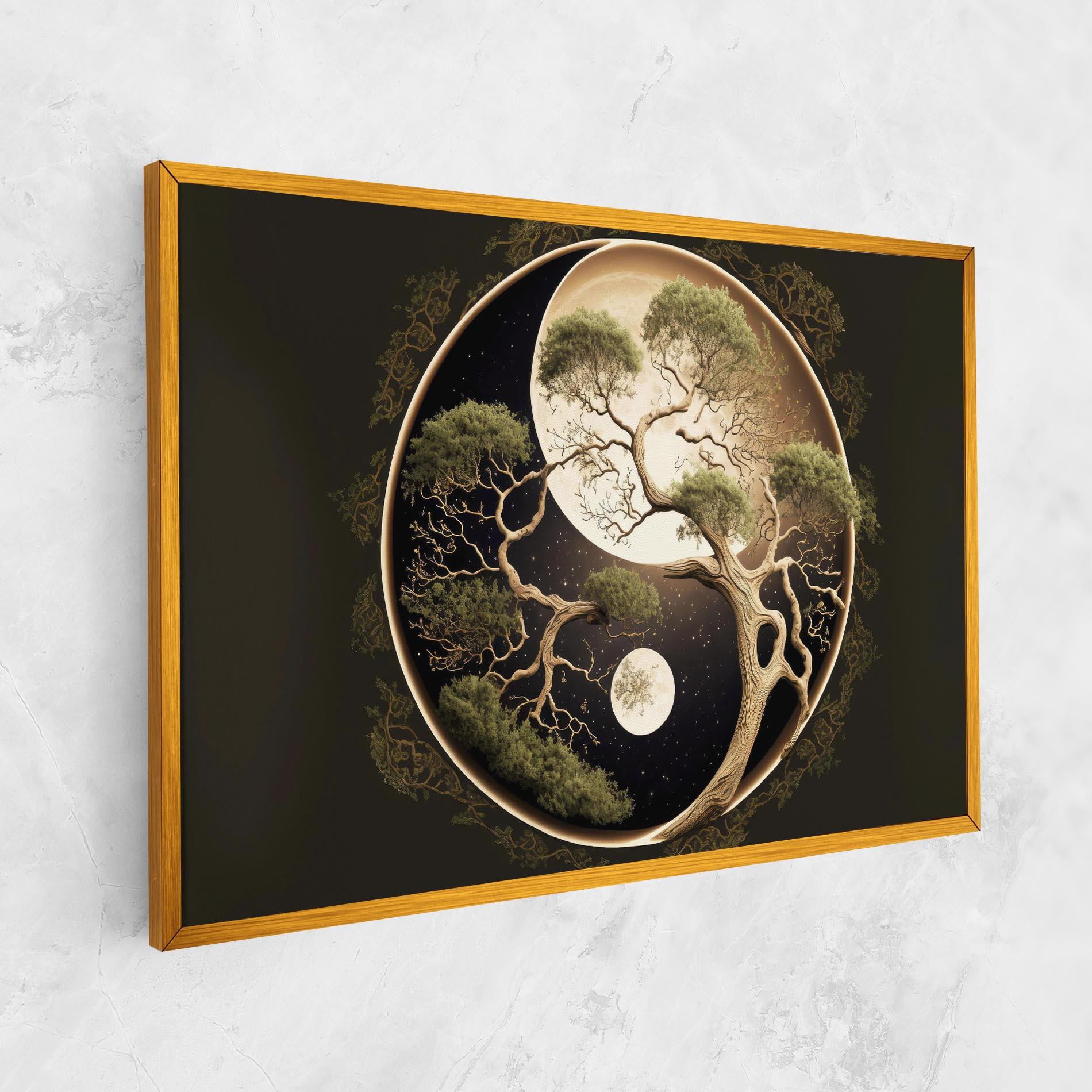 Tablou Canvas Green Tree Yinyang mockup 1
