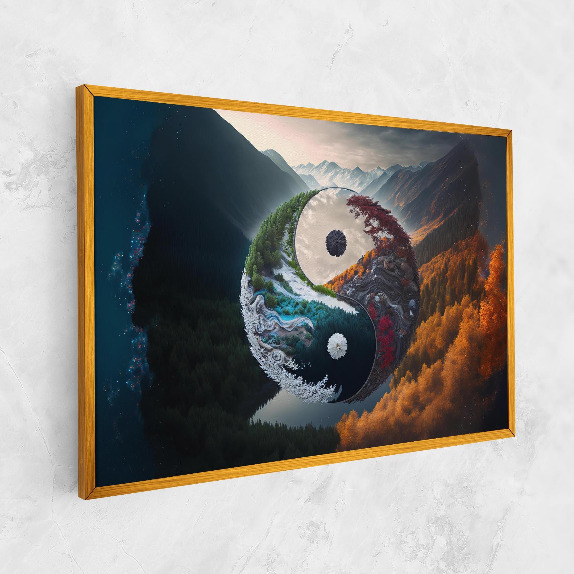 Tablou Canvas Mountain Yinyang mockup 1