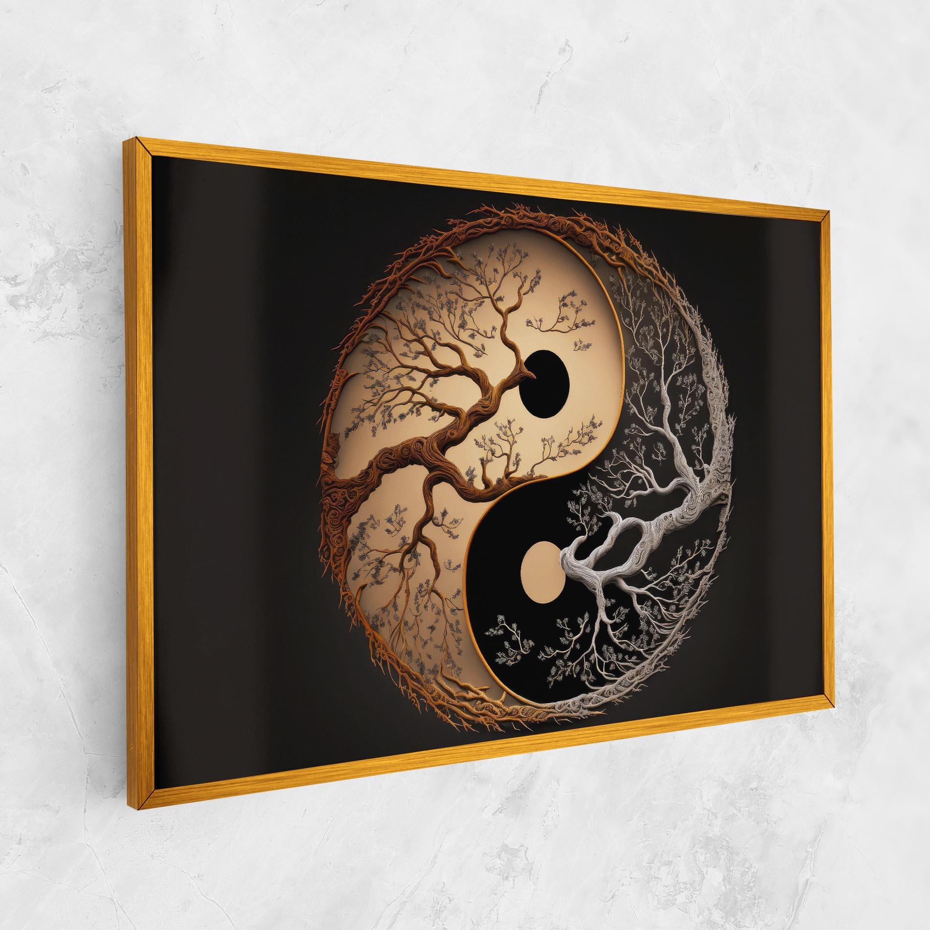 Tablou Canvas Old Tree Yinyang mockup 1