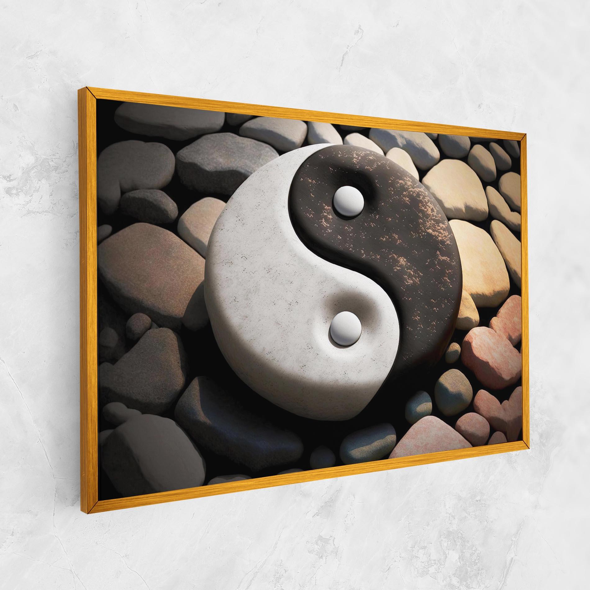 Tablou Canvas Stone Yinyang mockup 1