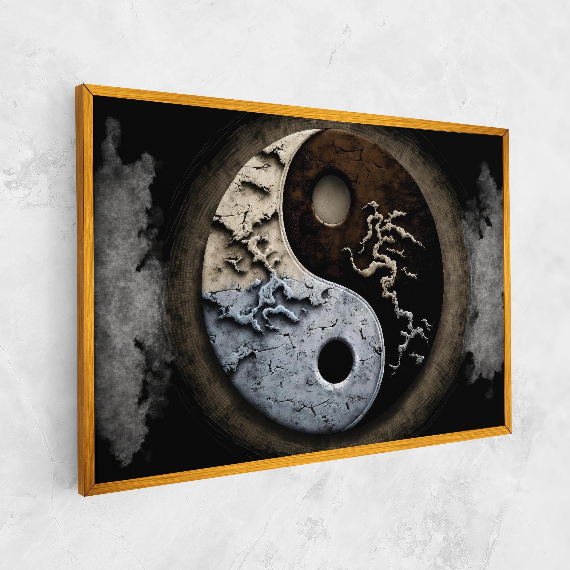 Tablou Canvas Vintage Yinyang mockup 1