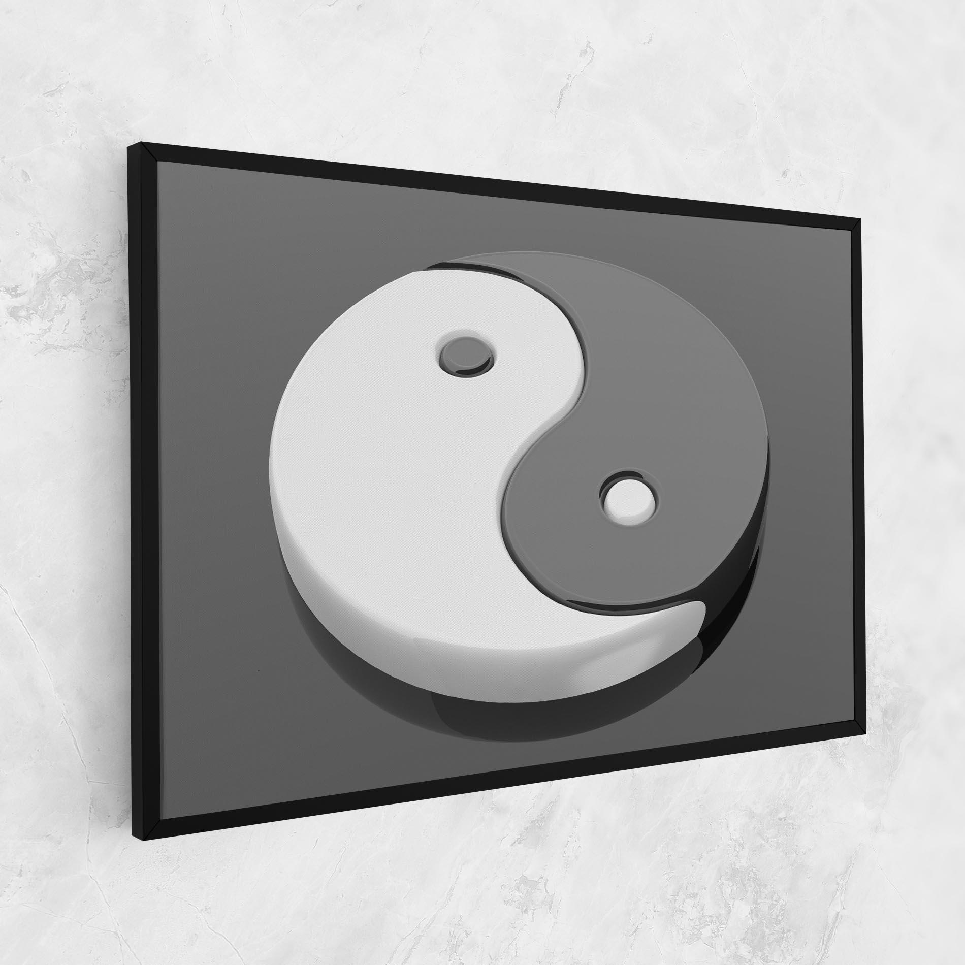 Tablou Canvas 3d Yinyang mockup 1