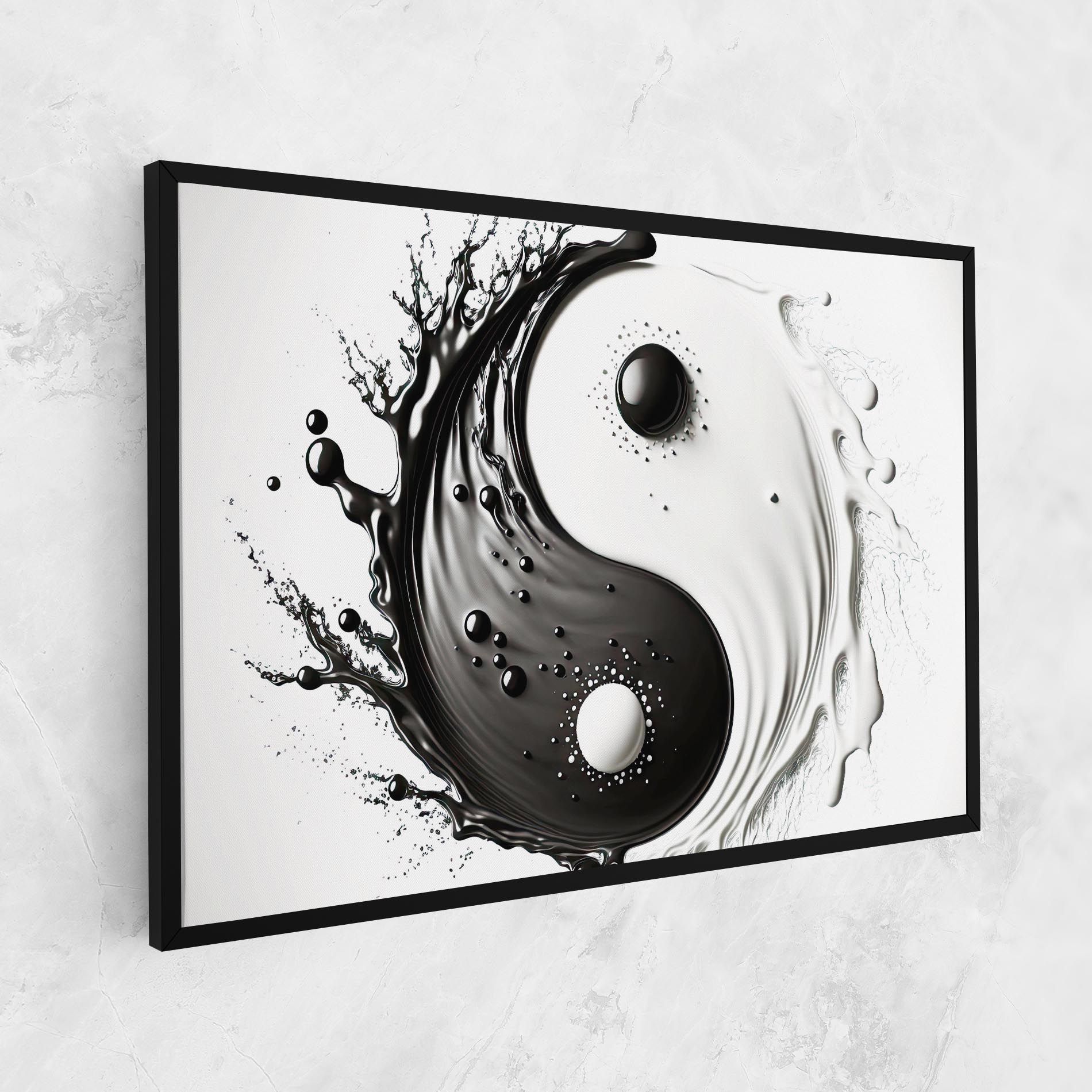 Black Liquid Yinyang mockup 1