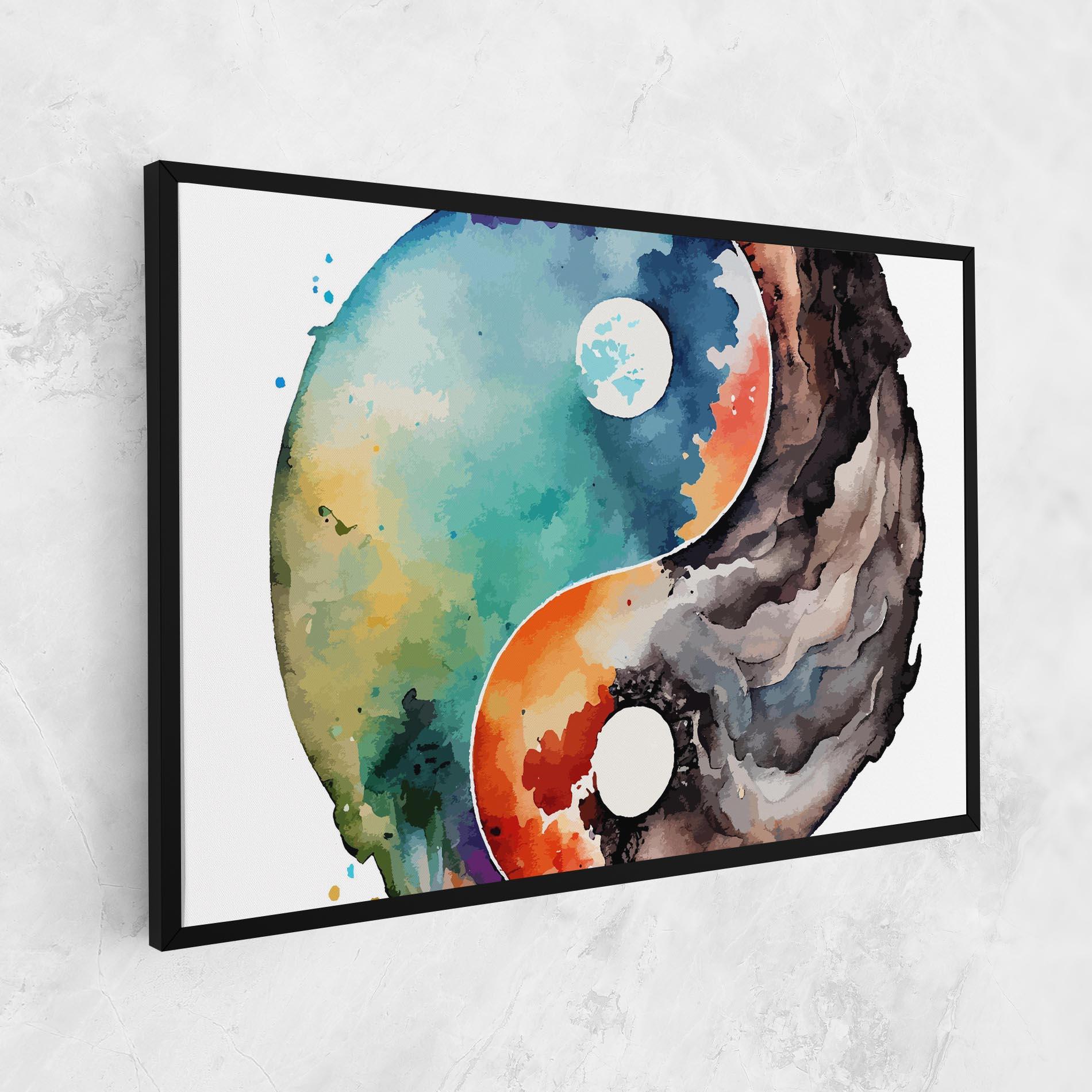 Tablou Canvas Earth Yinyang Art mockup 1