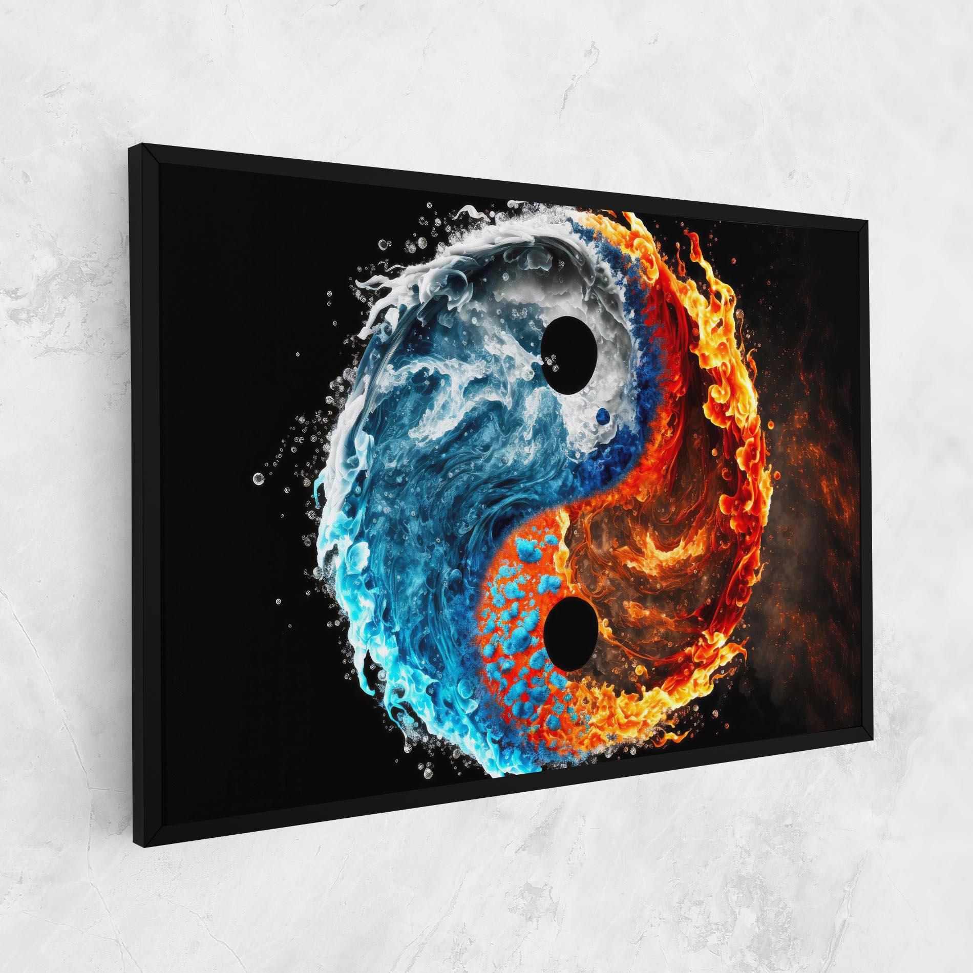 Tablou Canvas Fire Water Yin Yang mockup 1