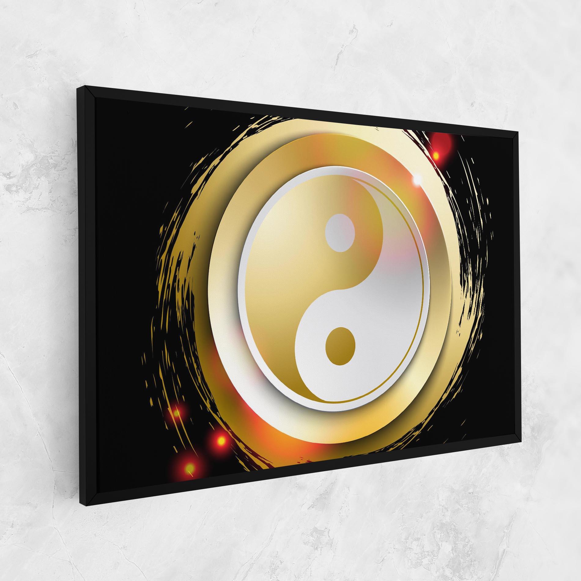 Tablou Canvas Gold Light Yinyang mockup 1