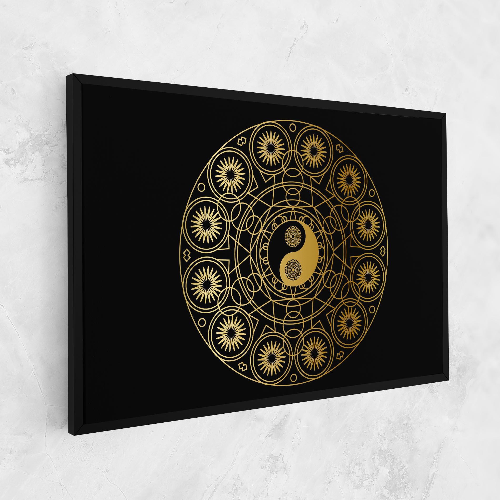 Tablou Canvas Gold Meditation Mandala mockup 1