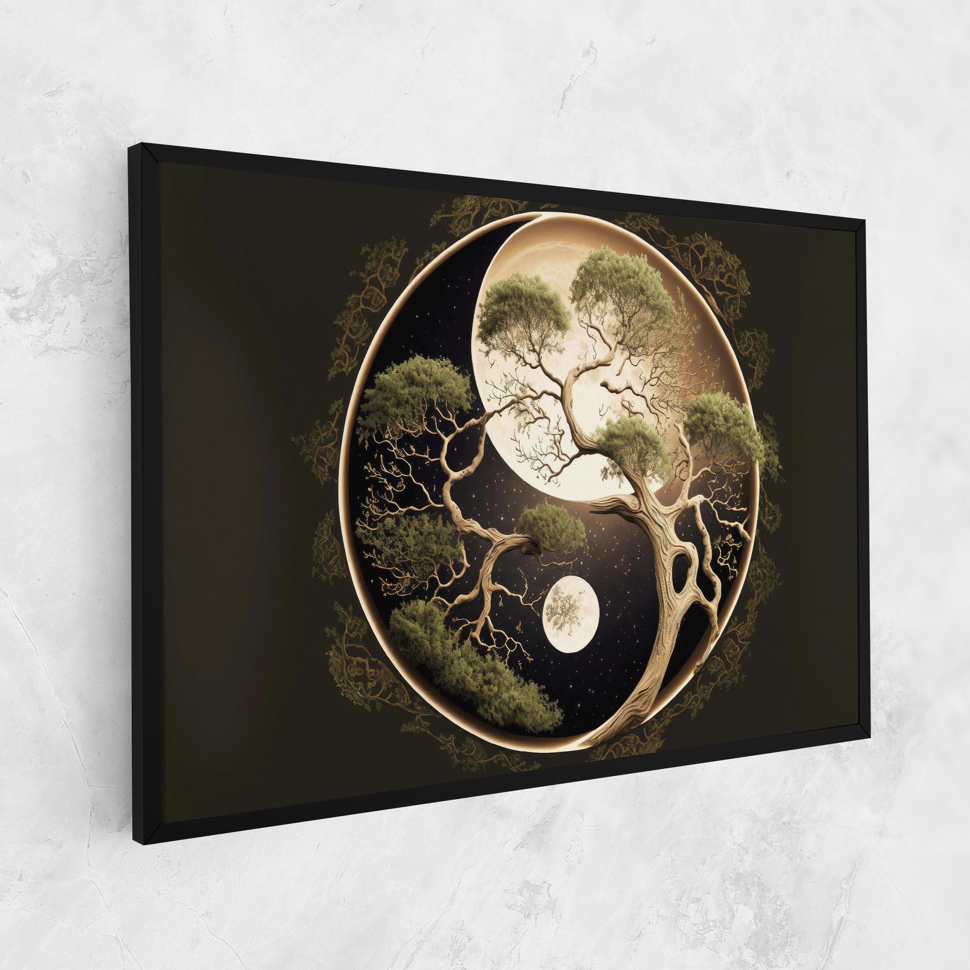 Tablou Canvas Green Tree Yinyang mockup 1