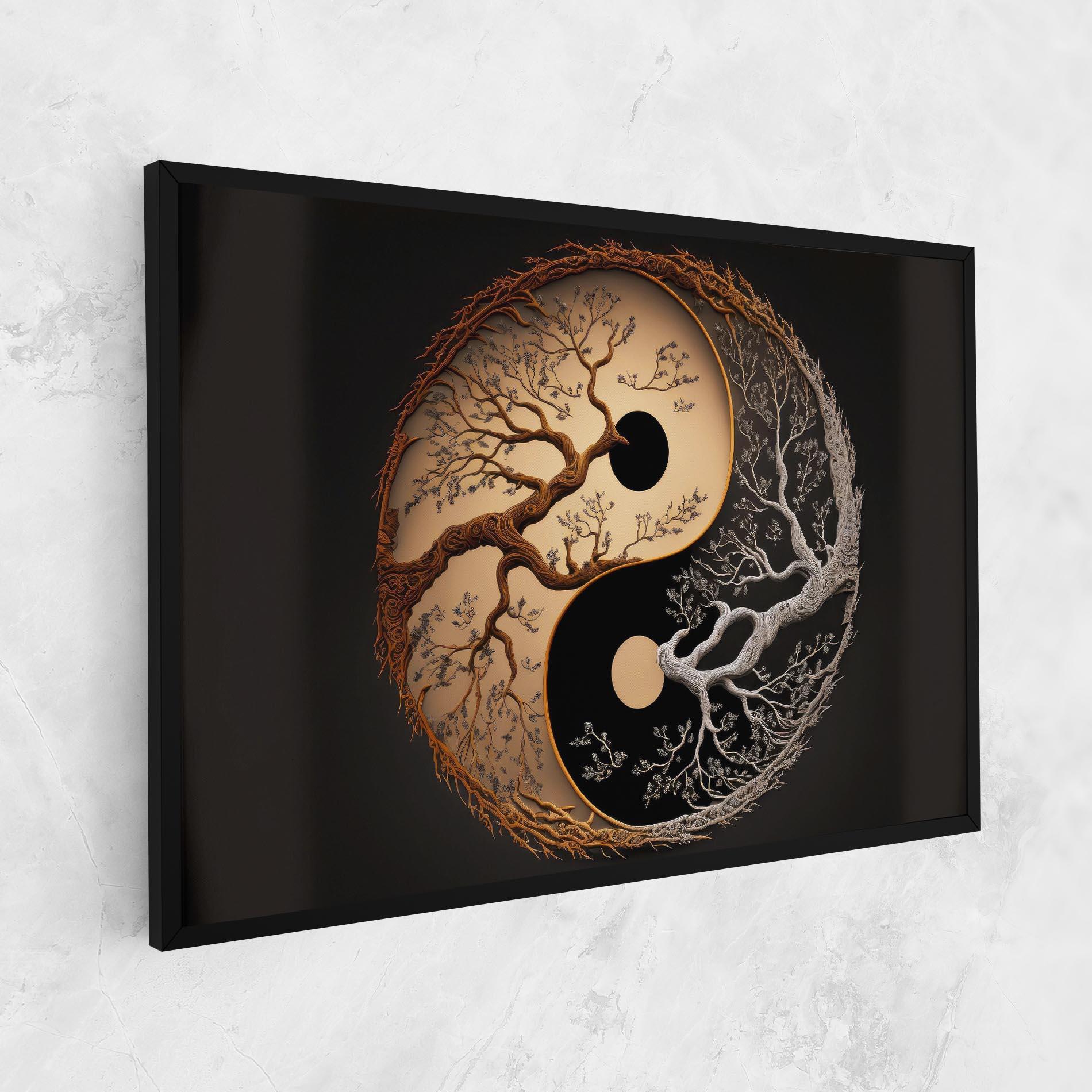 Tablou Canvas Old Tree Yinyang mockup 1