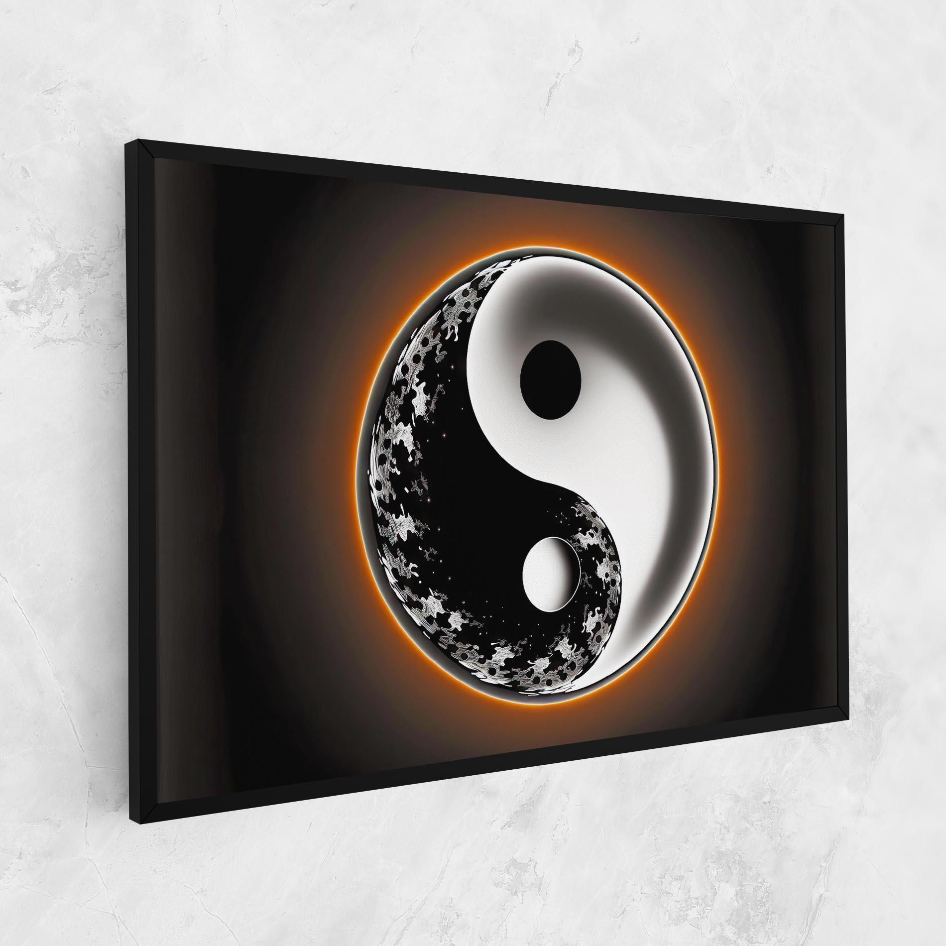 Tablou Canvas Purple Light Yinyang mockup 1