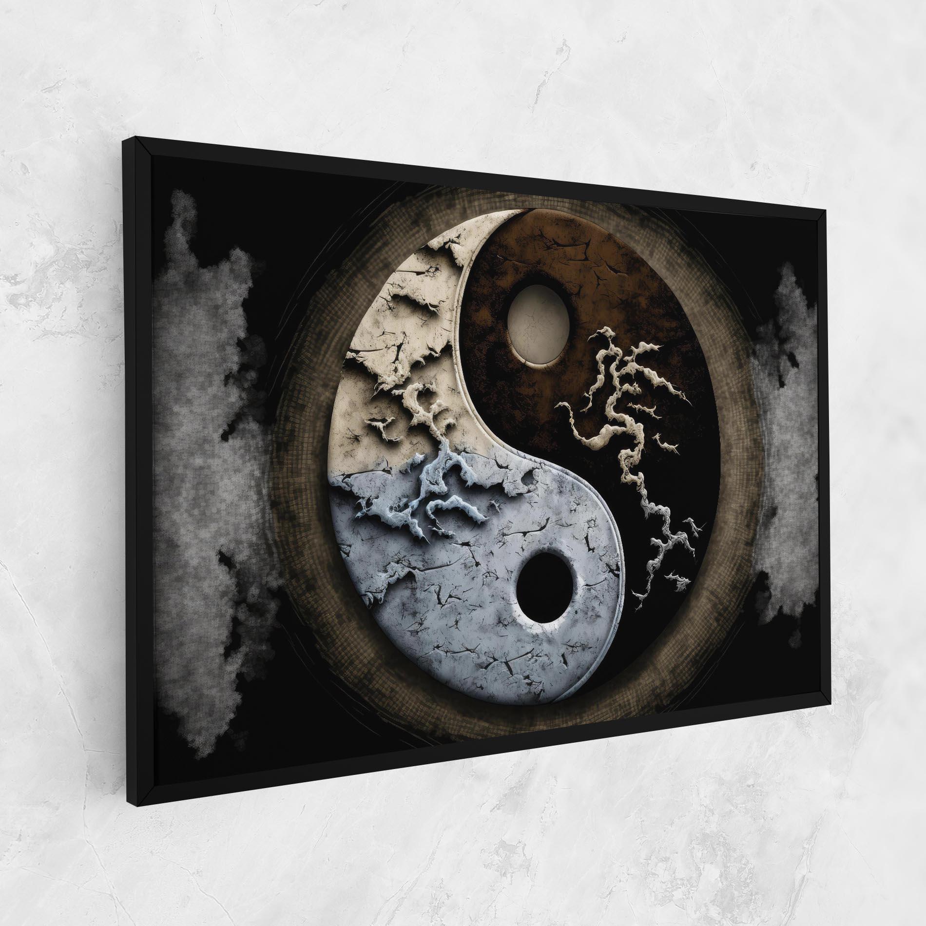 Tablou Canvas Vintage Yinyang mockup 1