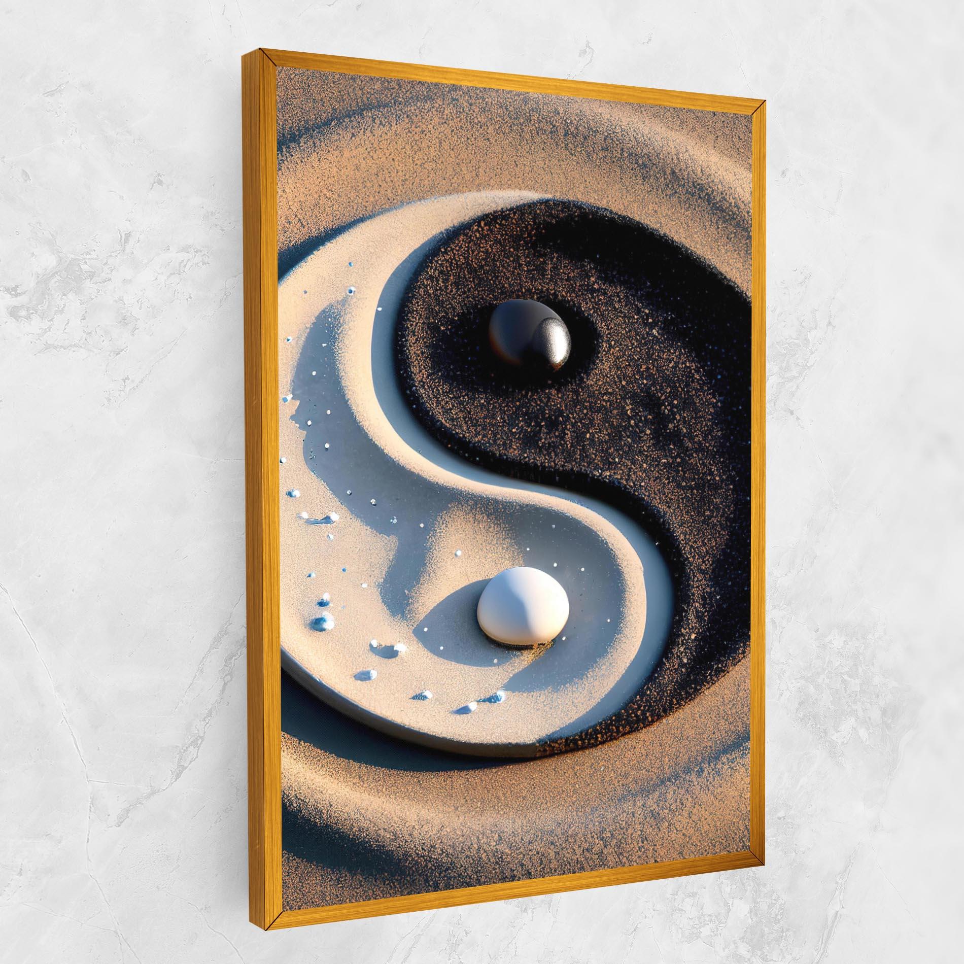 Tablou Canvas Pretty Sand Yinyang mockup 1