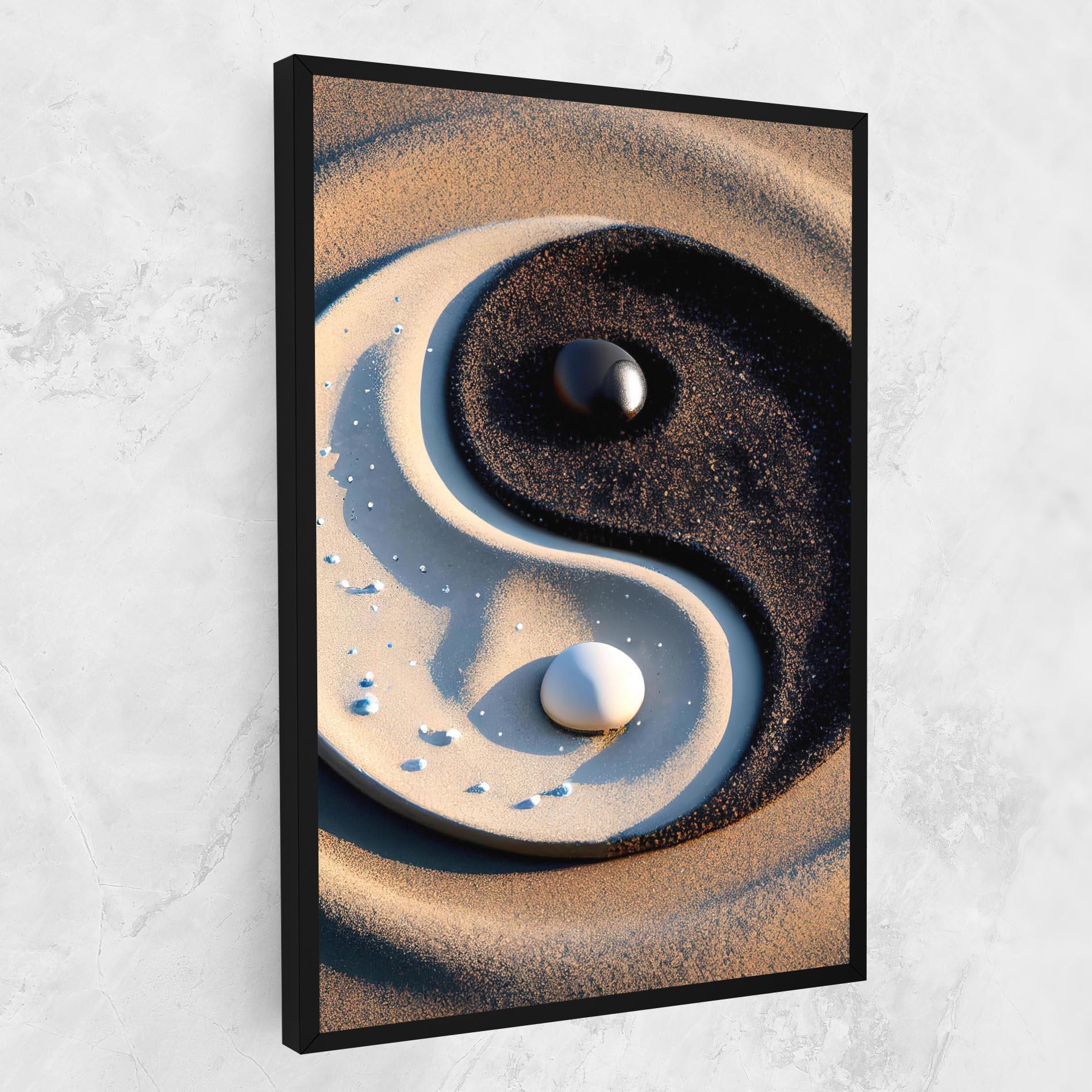 Tablou Canvas Pretty Sand Yinyang mockup 1