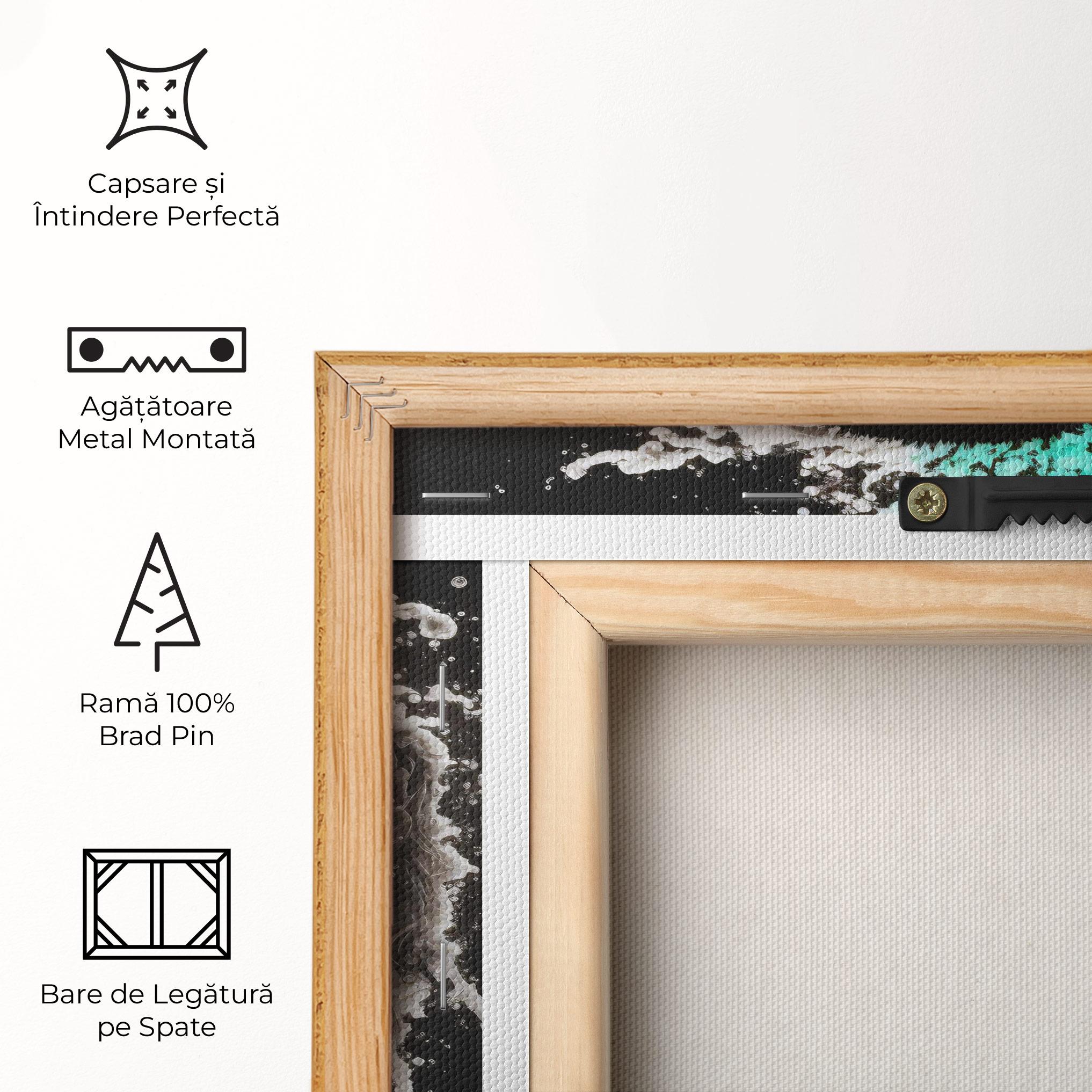 Tablou Canvas Blue Black Yinyang mockup 5