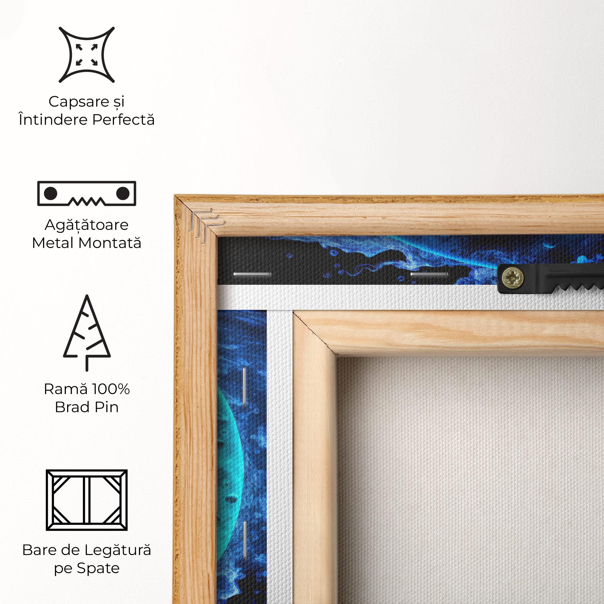 Tablou Canvas Blue Water Yinyang mockup 5