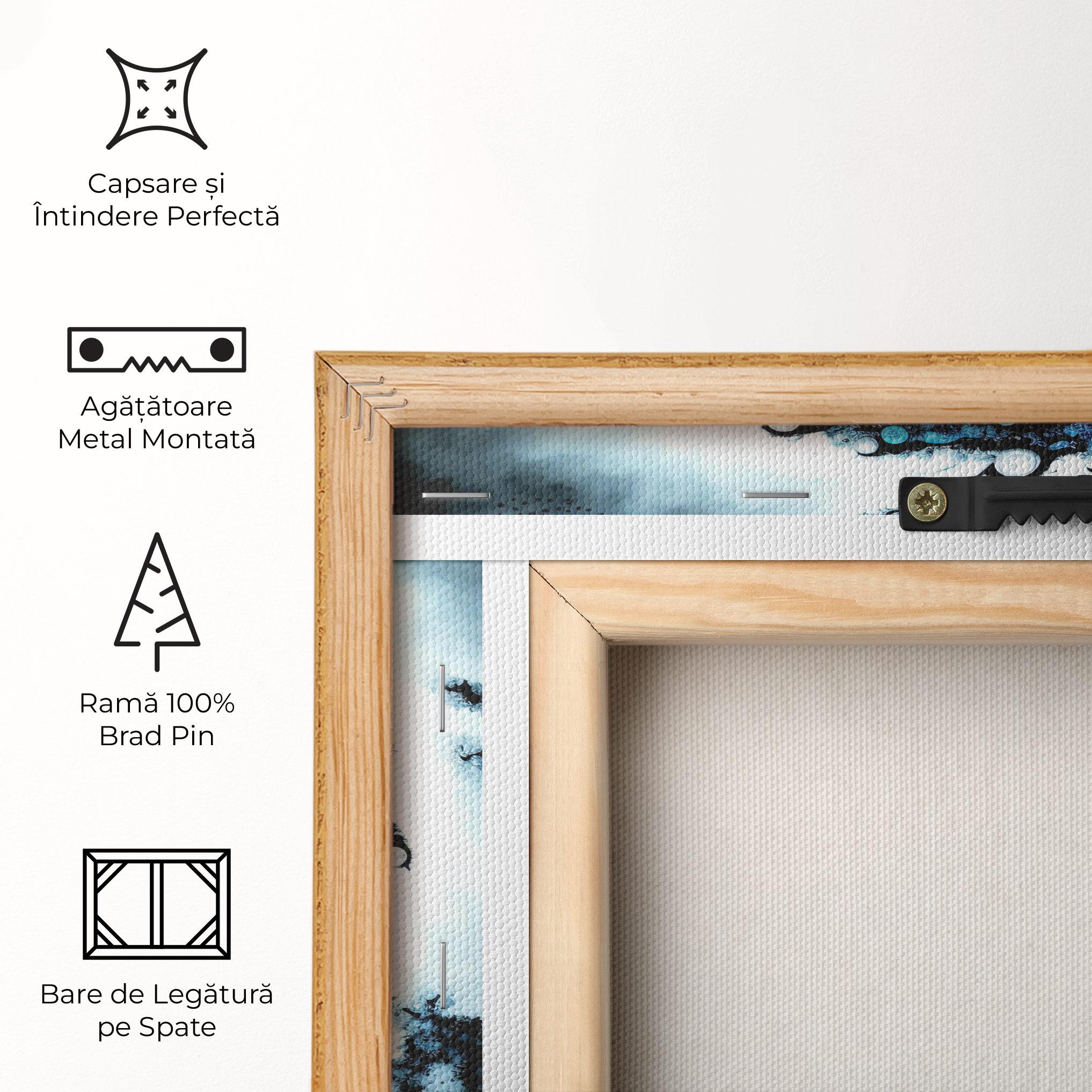 Tablou Canvas Blue White Yinyang mockup 5