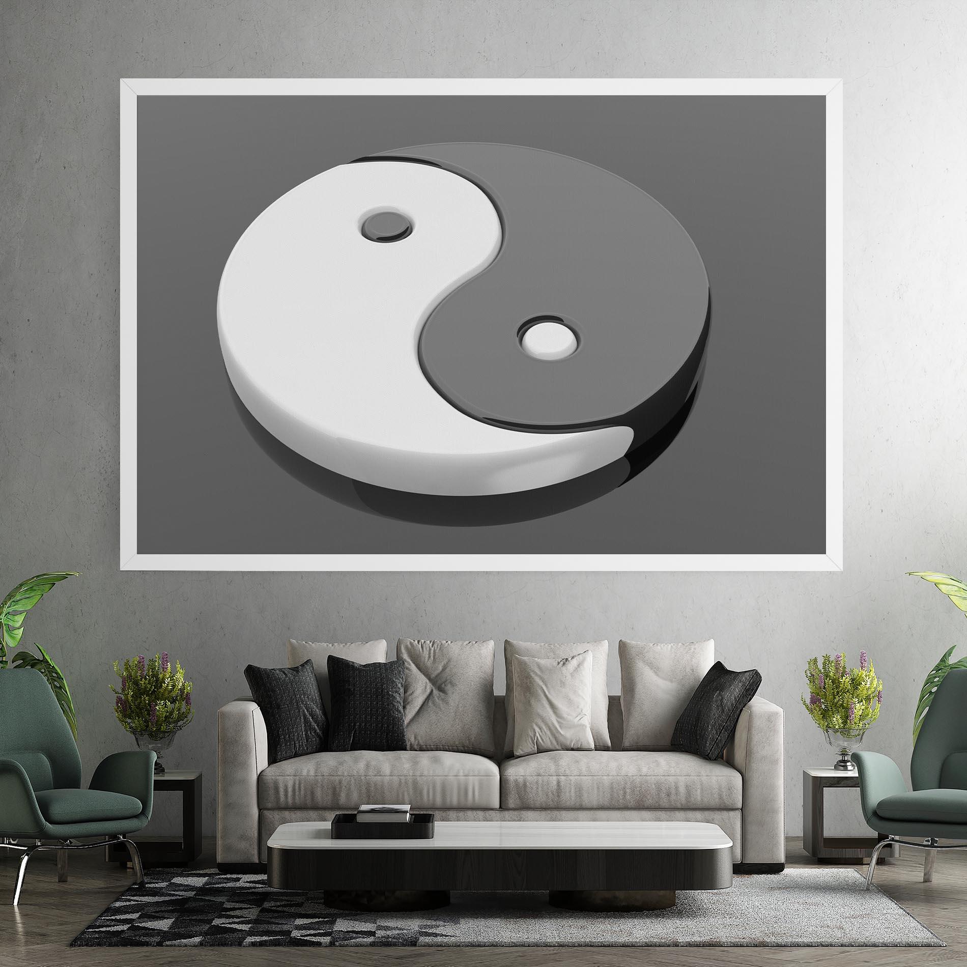 Tablou Canvas 3d Yinyang mockup 7