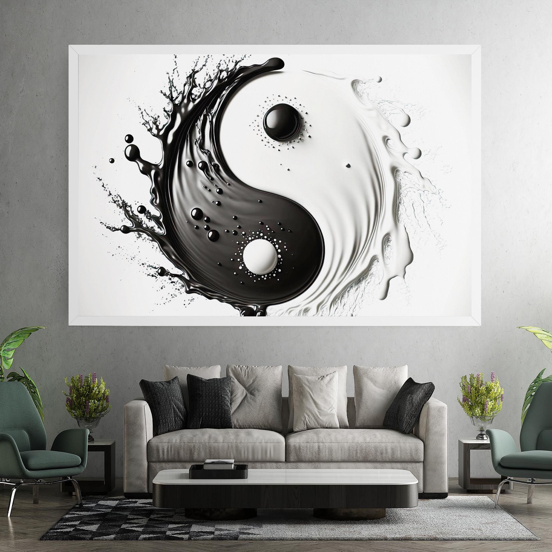 Black Liquid Yinyang mockup 7