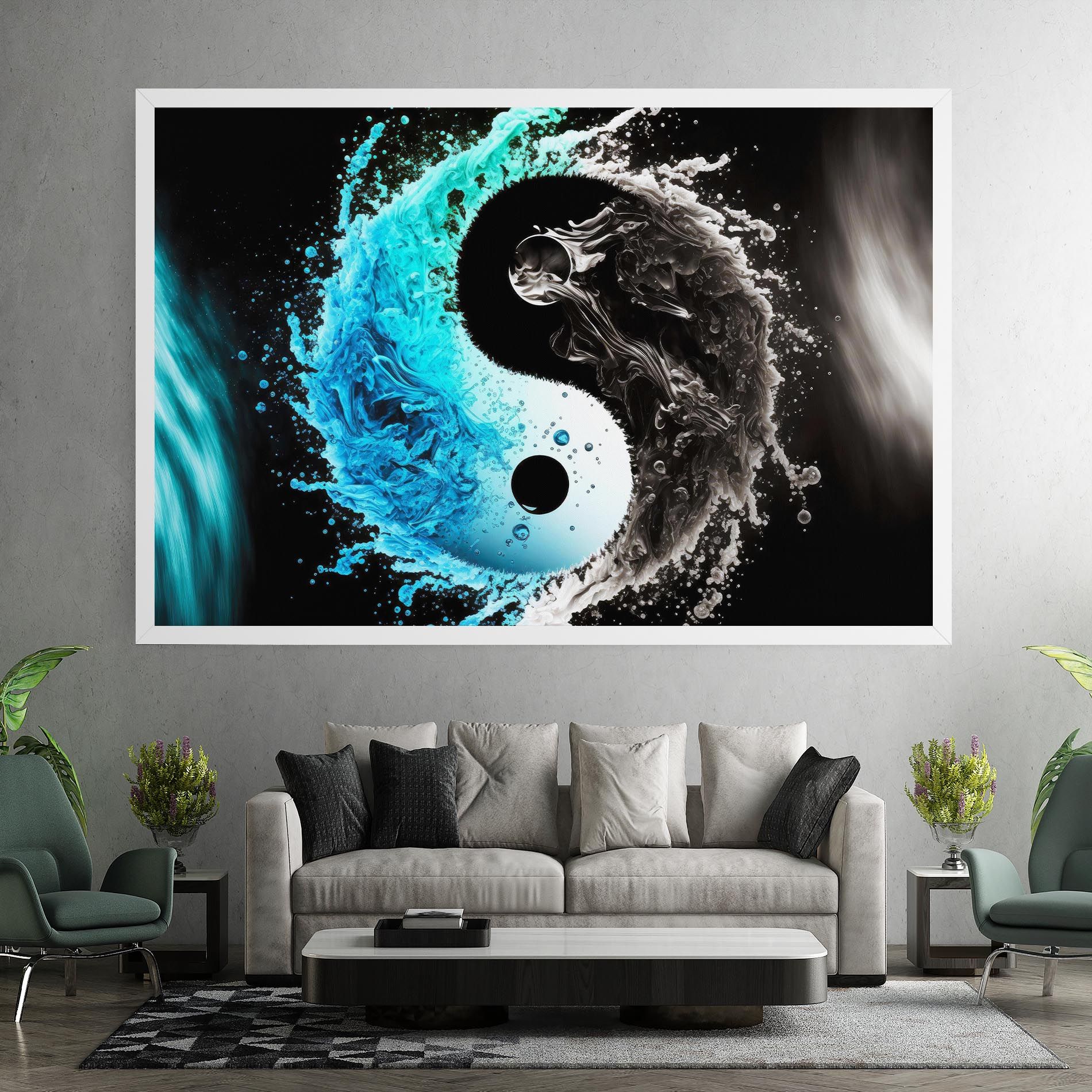 Blue Black Yinyang mockup 7